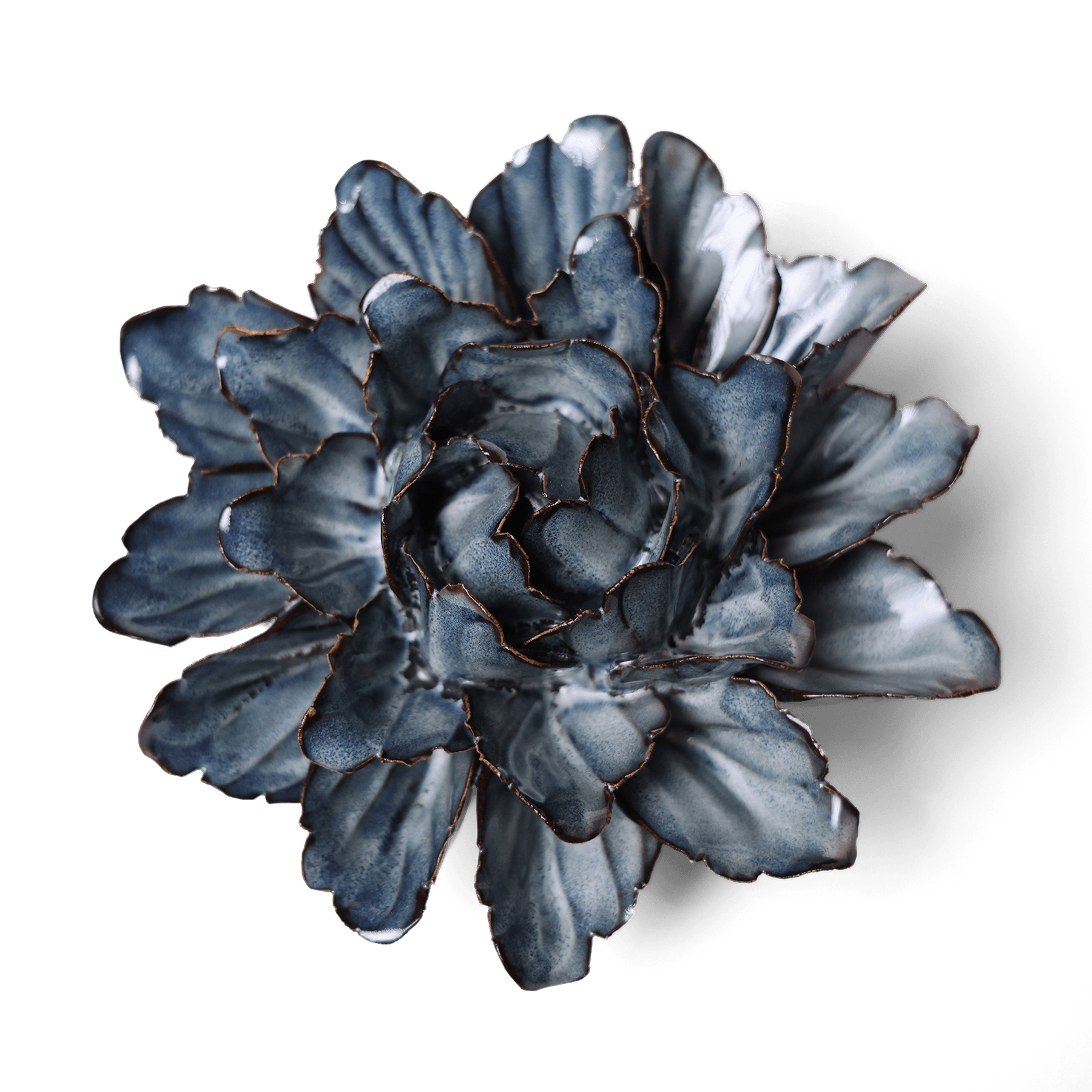 Ceramic Flower Wall Art Blue Flower 14 - Chive Ceramics Studio - Ceramic Flowers - Chive US