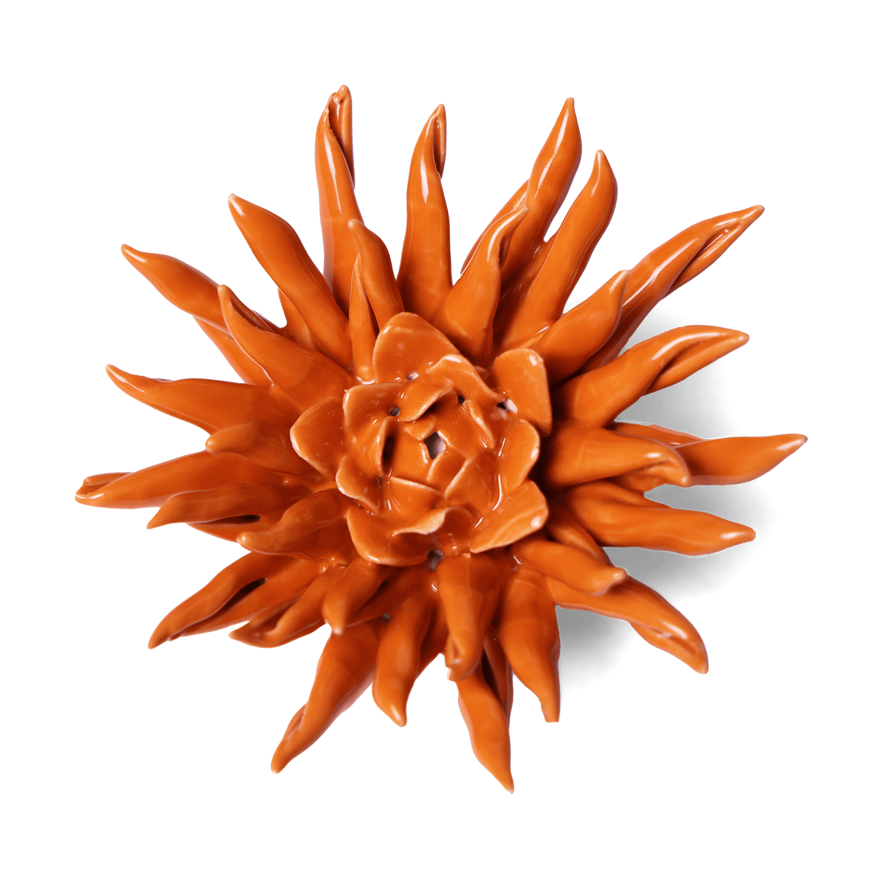 Ceramic Flower Wall Art Flower Orange 2 - Chive Ceramics Studio - Ceramic Flowers - Chive US