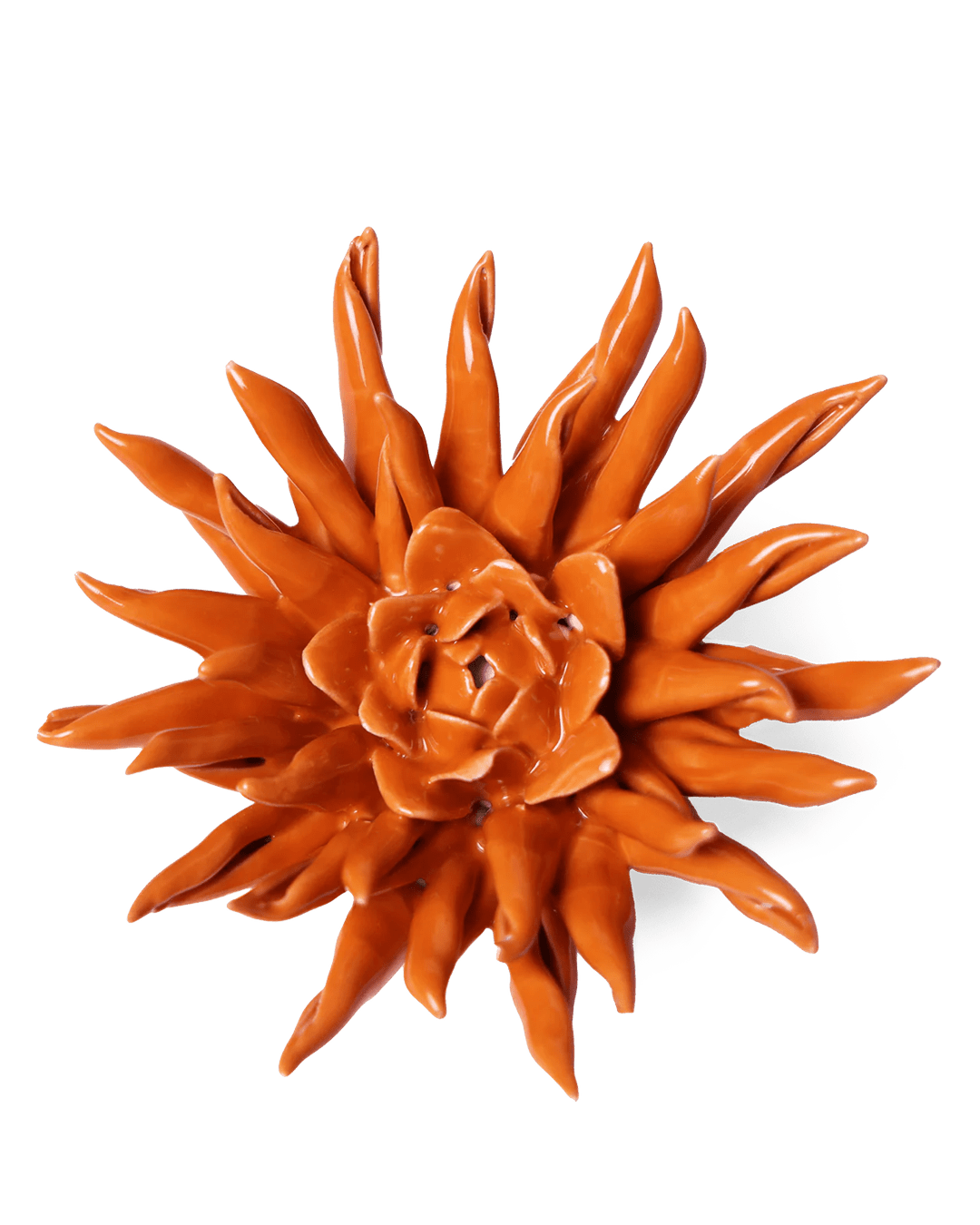 Ceramic Flower Flower Orange 2 - Chive Ceramics Studio - Ceramic Flowers - Chive Ceramics Studio