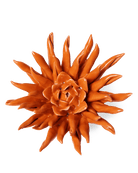 Ceramic Flower Flower Orange 2 - Chive Ceramics Studio - Ceramic Flowers - Chive Ceramics Studio