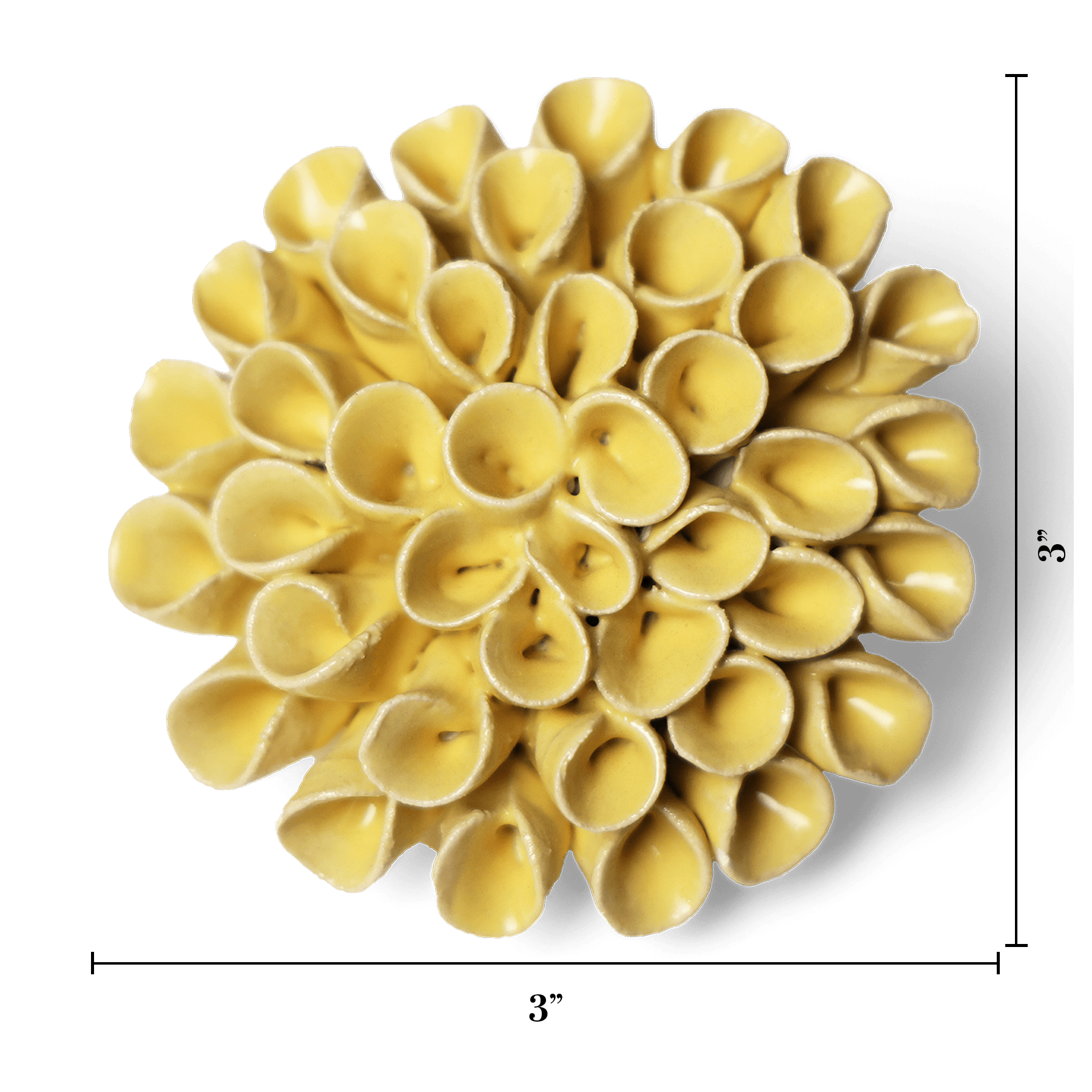 Ceramic Flower - Flower Yellow 3 - Chive Ceramics Studio - Ceramic Flowers - Chive US