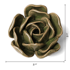 Ceramic Flower Tabletop Art Green Rose 4 - Chive Ceramics Studio - Ceramic Flowers - Chive US