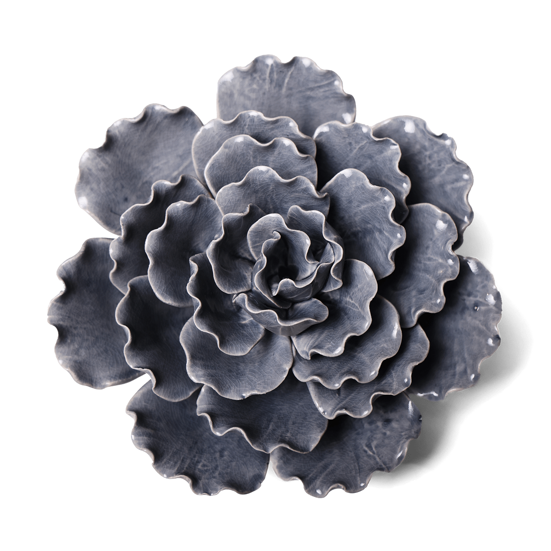 Ceramic Flower Wall Art Lettuce Grey XL 5 - Chive Ceramics Studio - Ceramic Flowers - Chive US