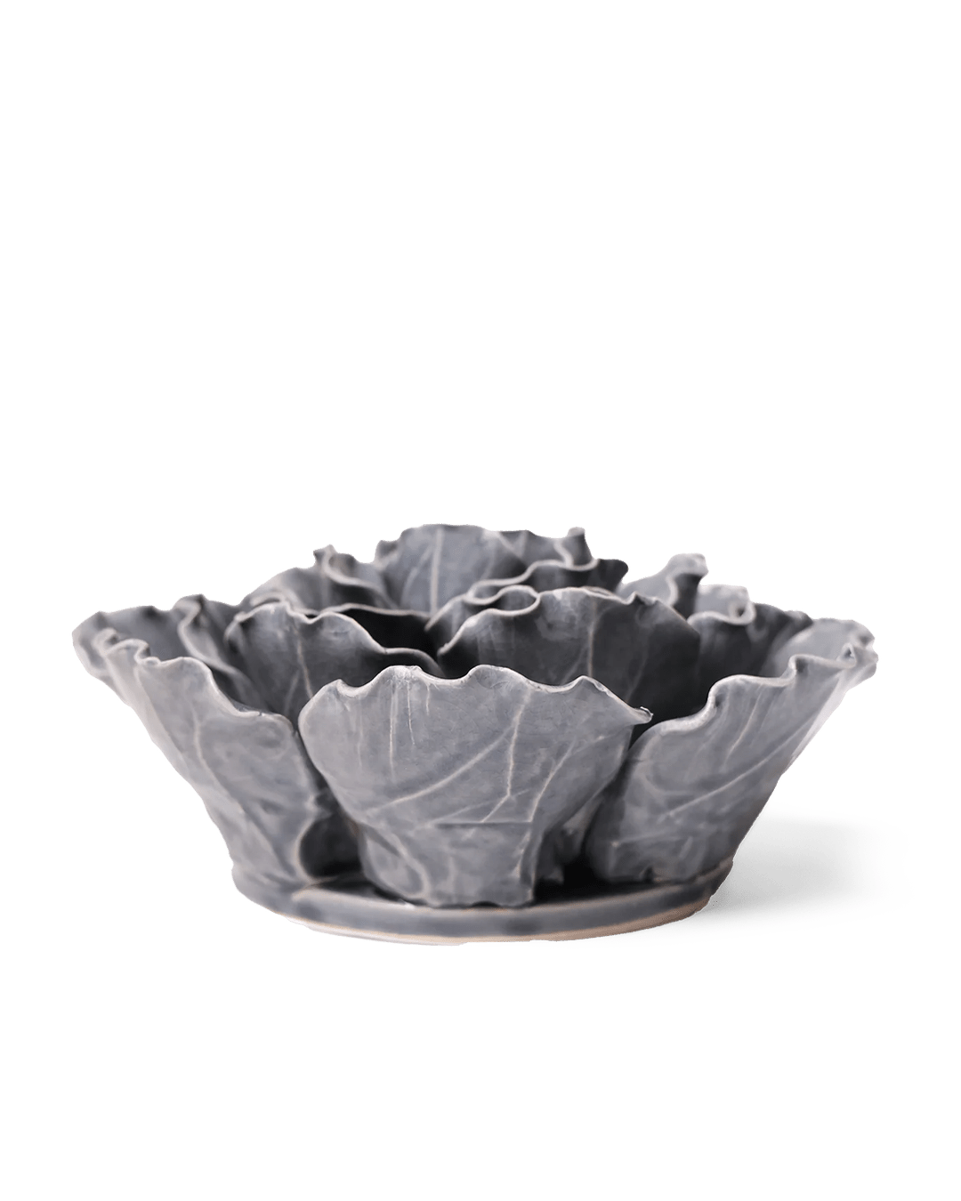 Ceramic Flower Lettuce Grey XL 5 - Chive Ceramics Studio - Ceramic Flowers - Chive Wholesale