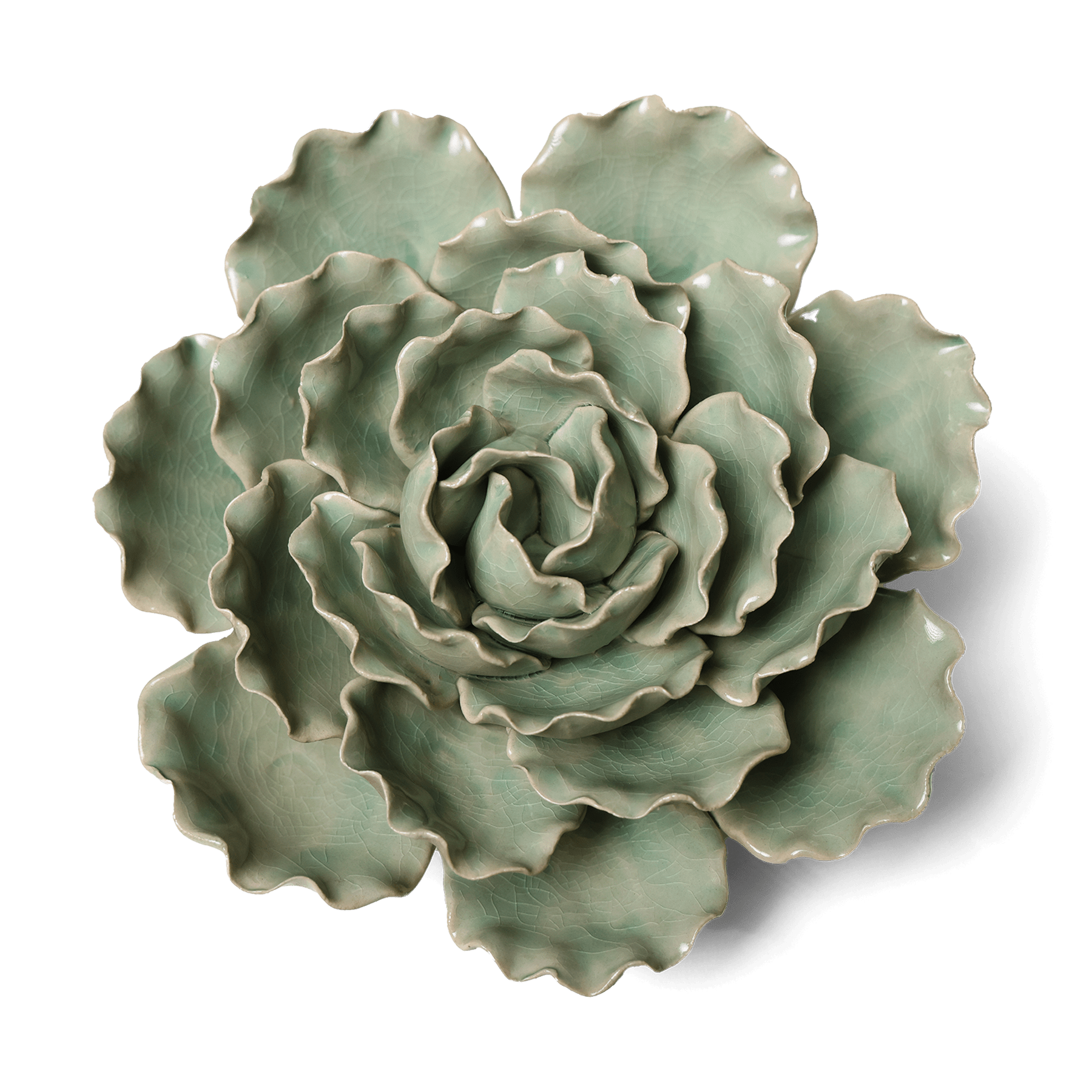 Ceramic Flower Wall Art Lettuce Mint XL 5 - Chive Ceramics Studio - Ceramic Flowers - Chive US