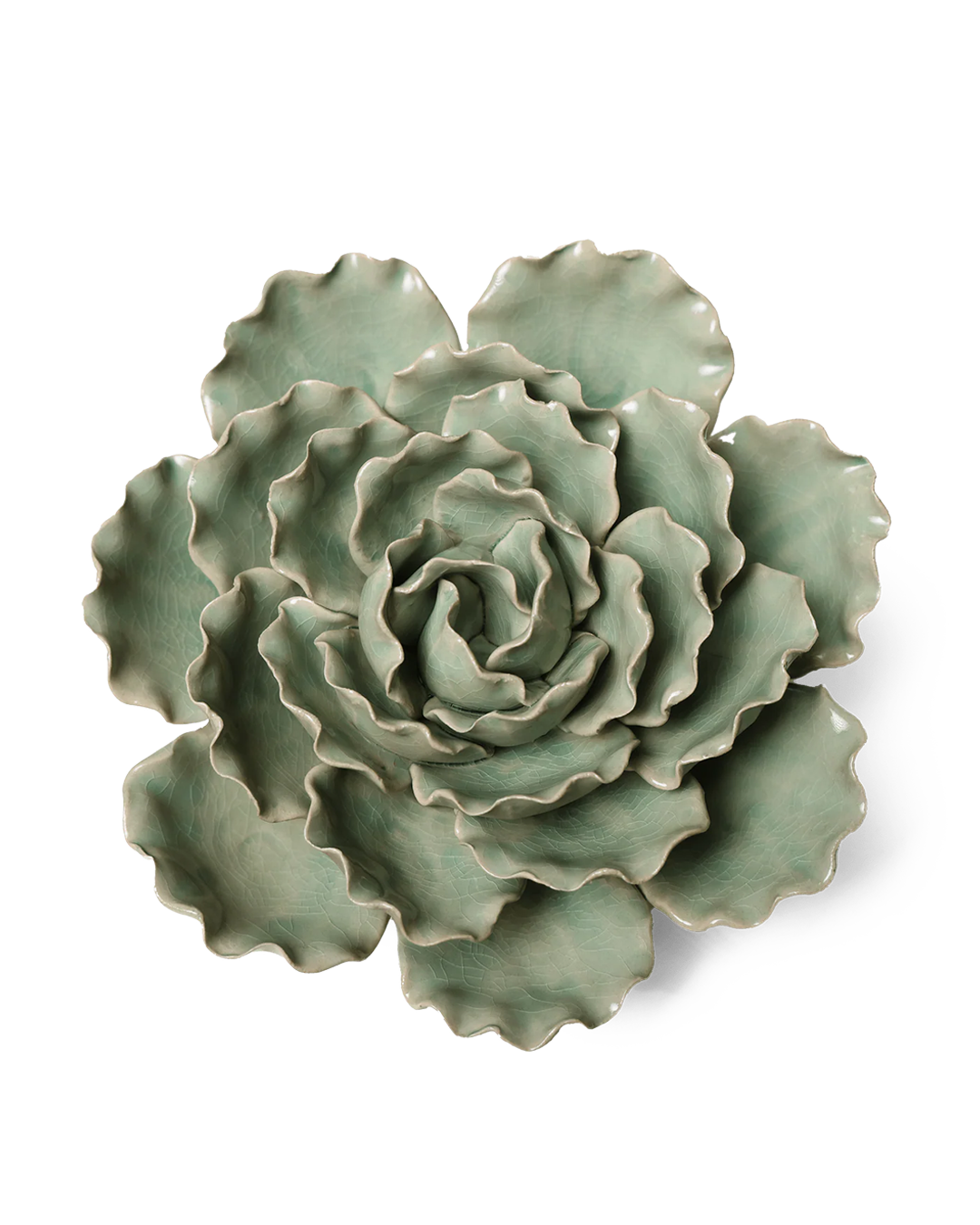Ceramic Flower Wall Art Lettuce Mint XL 5 - Chive Ceramics Studio - Ceramic Flowers - Chive US