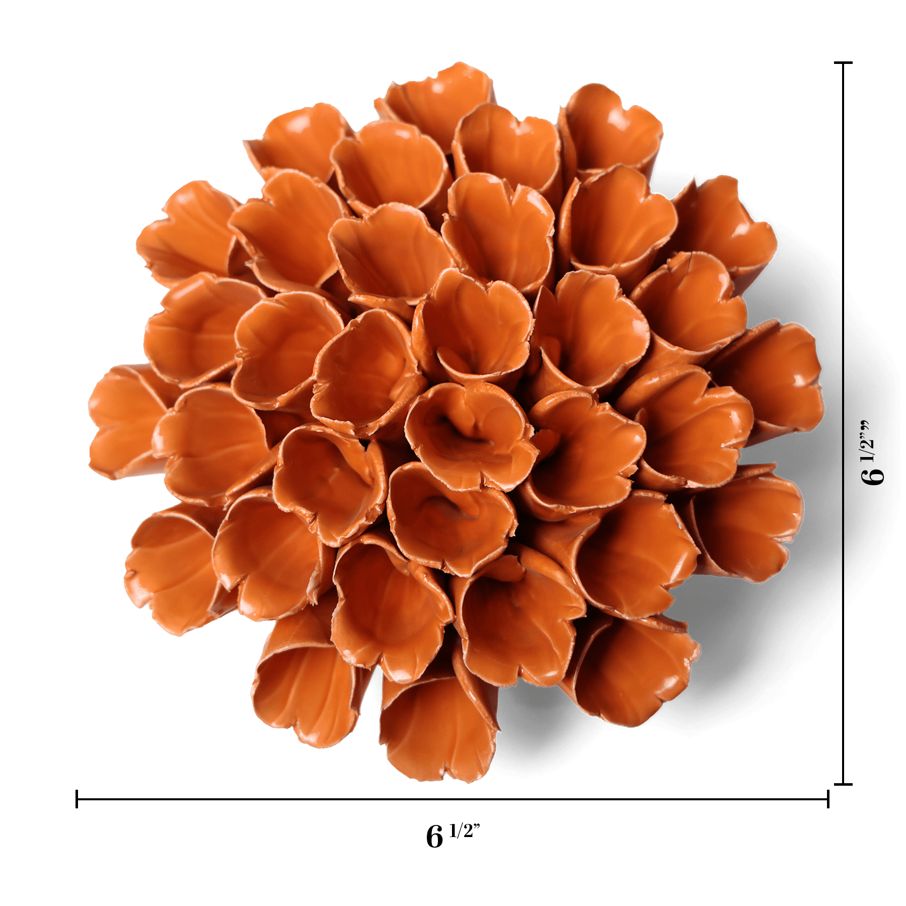 Ceramic Flower Wall Art Polyp Orange Large - Chive Ceramics Studio - Ceramic Flowers - Chive US