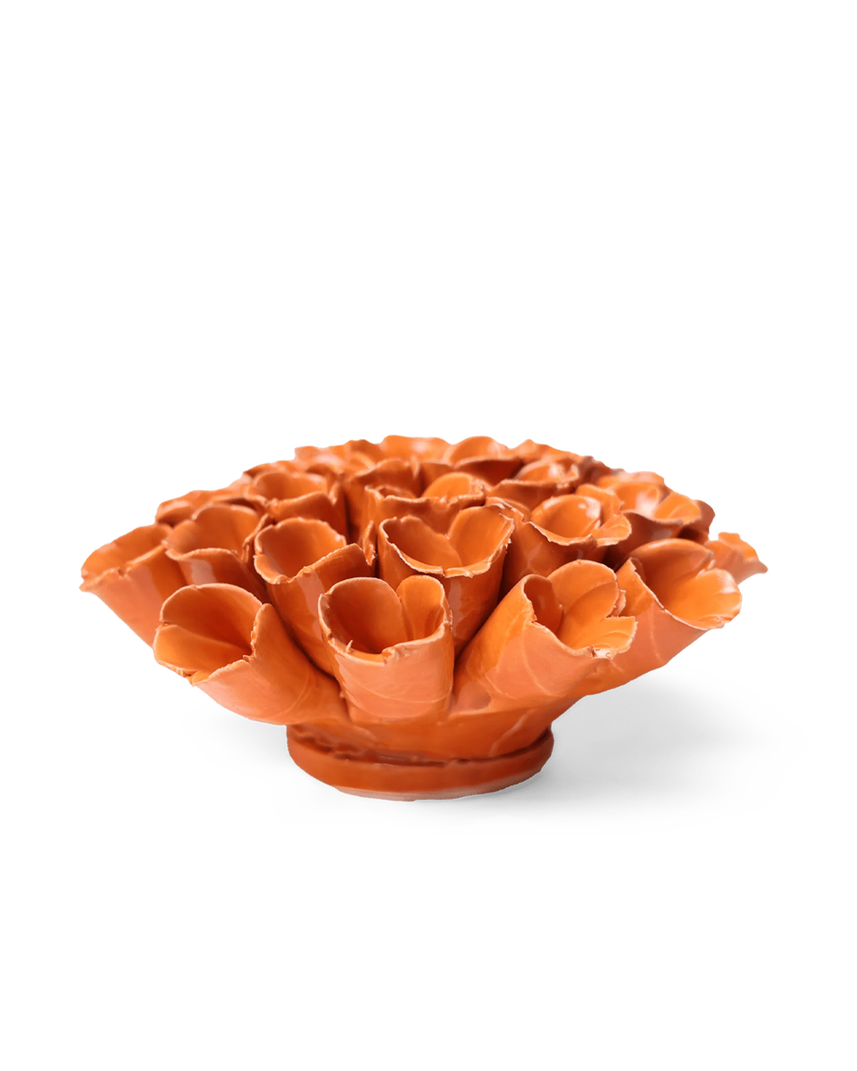Orange Polyp Ceramic Wall Flower | Classic | Chive