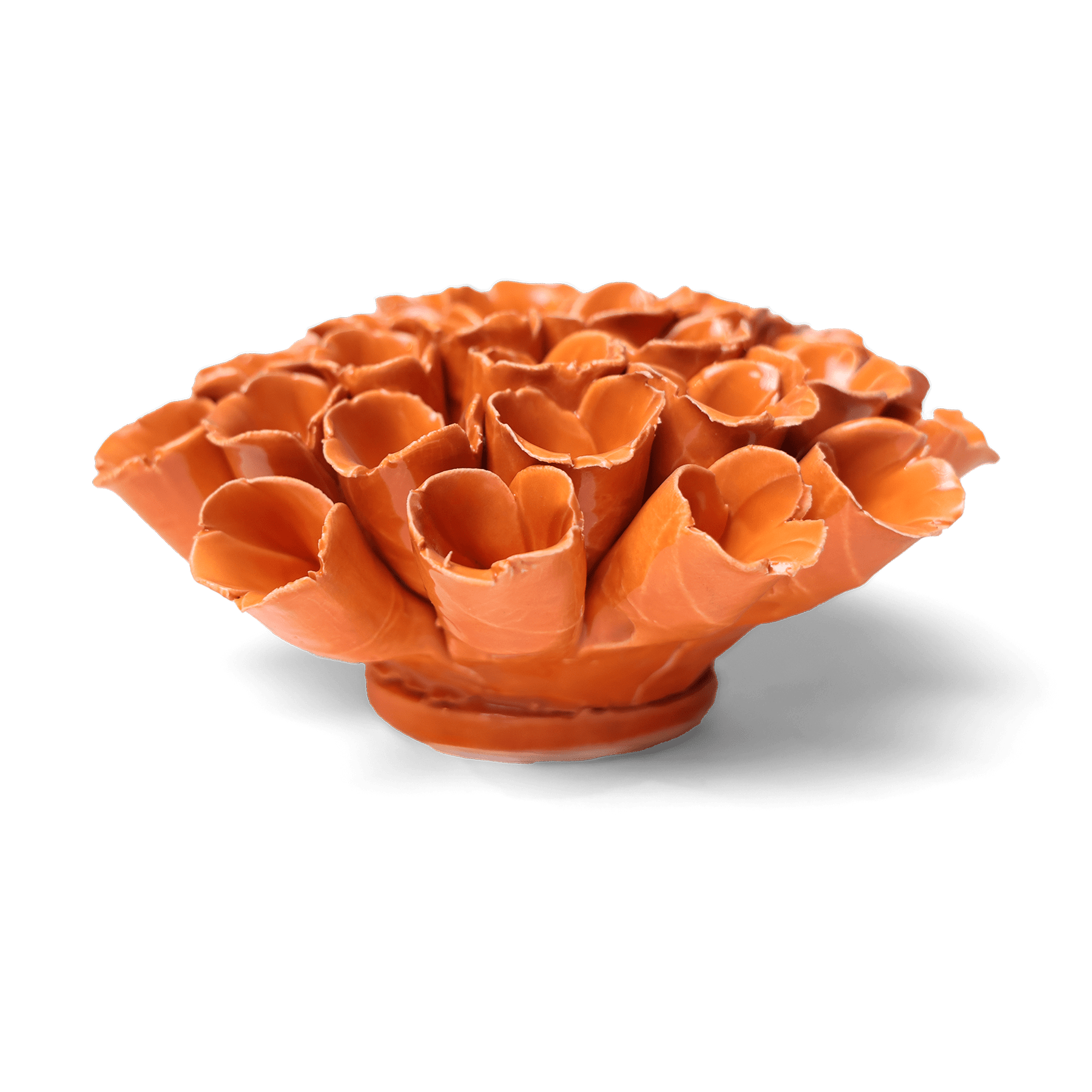 Ceramic Flower Wall Art Polyp Orange Large - Chive Ceramics Studio - Ceramic Flowers - Chive US