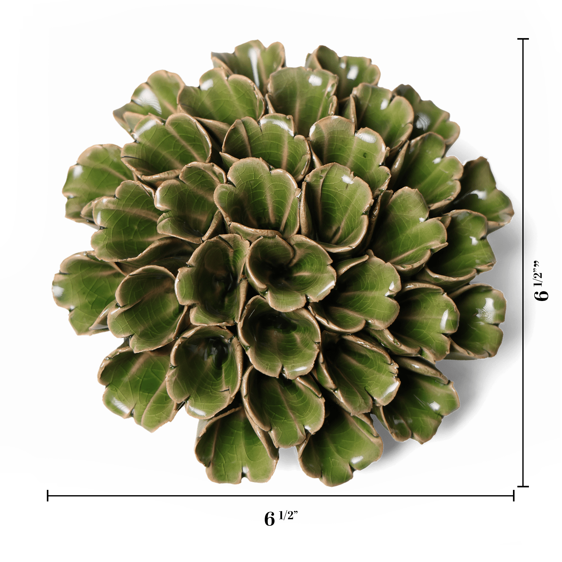 Ceramic Flower Wall Art Polyp Green Large - Chive Ceramics Studio - Ceramic Flowers - Chive US