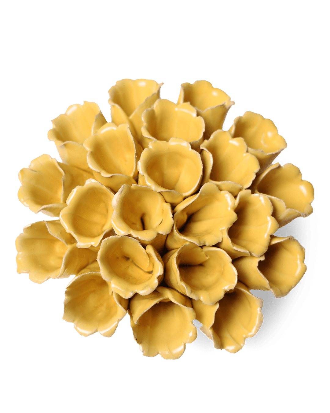 Ceramic Flower Polyp Yellow Medium - Chive Ceramics Studio - Ceramic Flowers - Chive Ceramics Studio