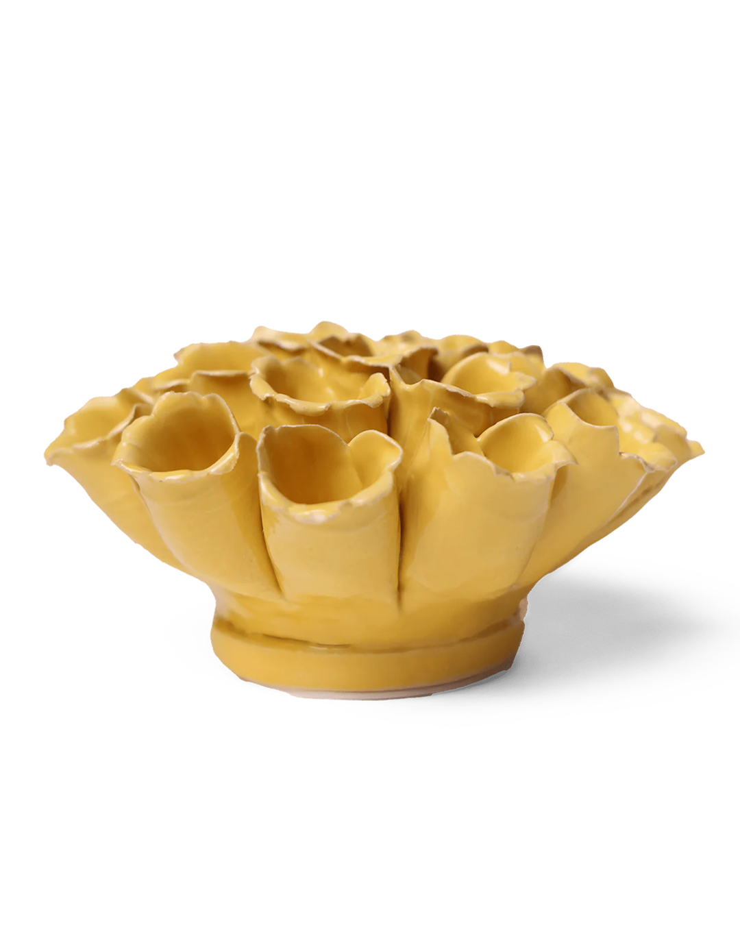 Ceramic Flower Wall Art Polyp Yellow Medium - Chive Ceramics Studio - Ceramic Flowers - Chive US