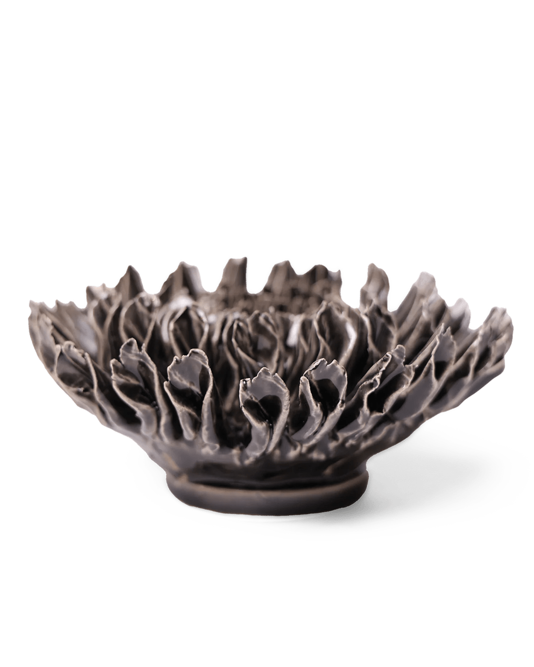 Ceramic Flower Fractal Black 5 - Chive Ceramics Studio - Ceramic Flowers - Chive Wholesale
