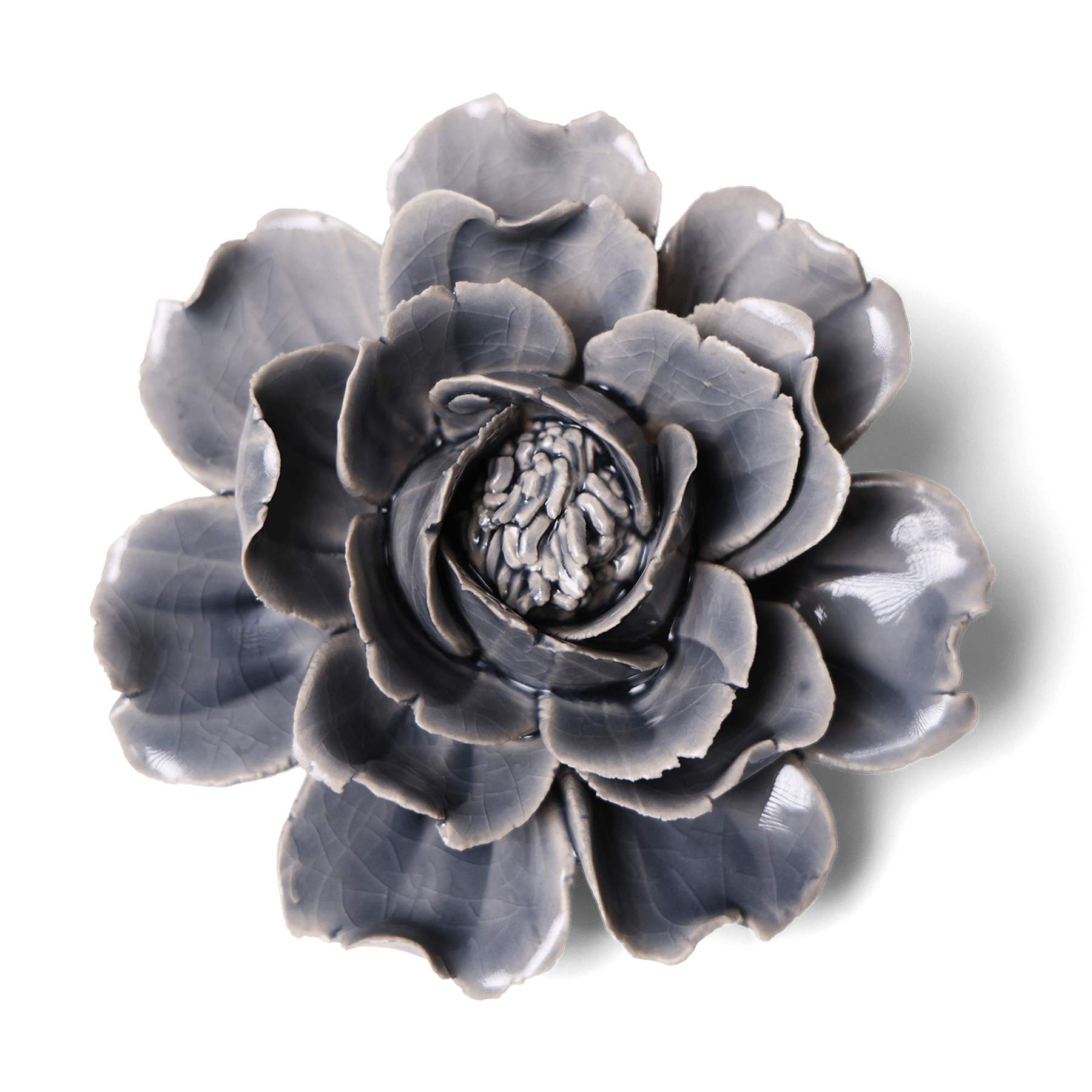 Ceramic Flower Wall Art Rose Grey 6 - Chive Ceramics Studio - Ceramic Flowers - Chive US