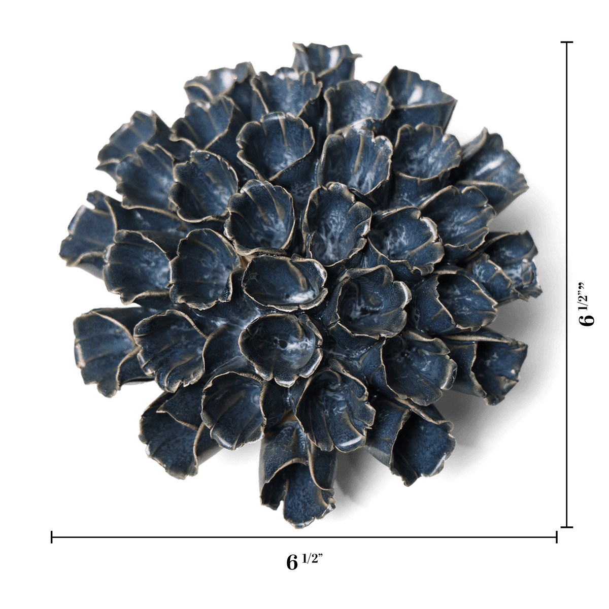 Blue Polyp Ceramic Wall Flower | Classic | Chive