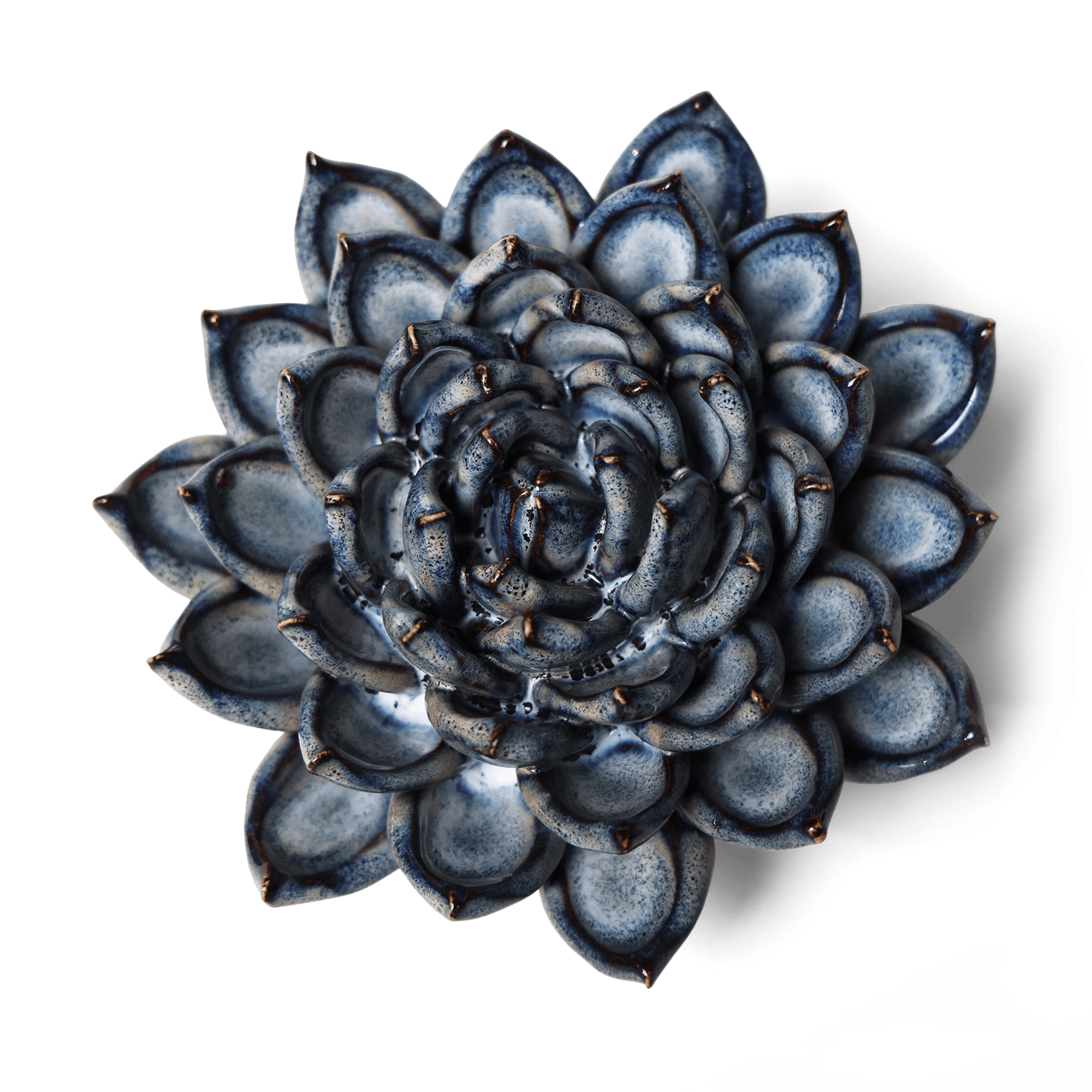 Ceramic Flower Succulent Blue 6 - Chive Ceramics Studio - Ceramic Flowers - Chive US