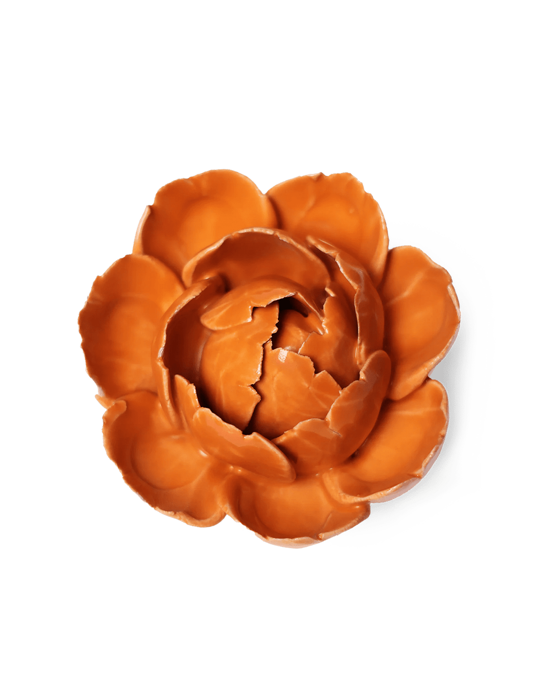Ceramic Flower Peony Orange 6 - Chive Ceramics Studio - Ceramic Flowers - Chive Ceramics Studio