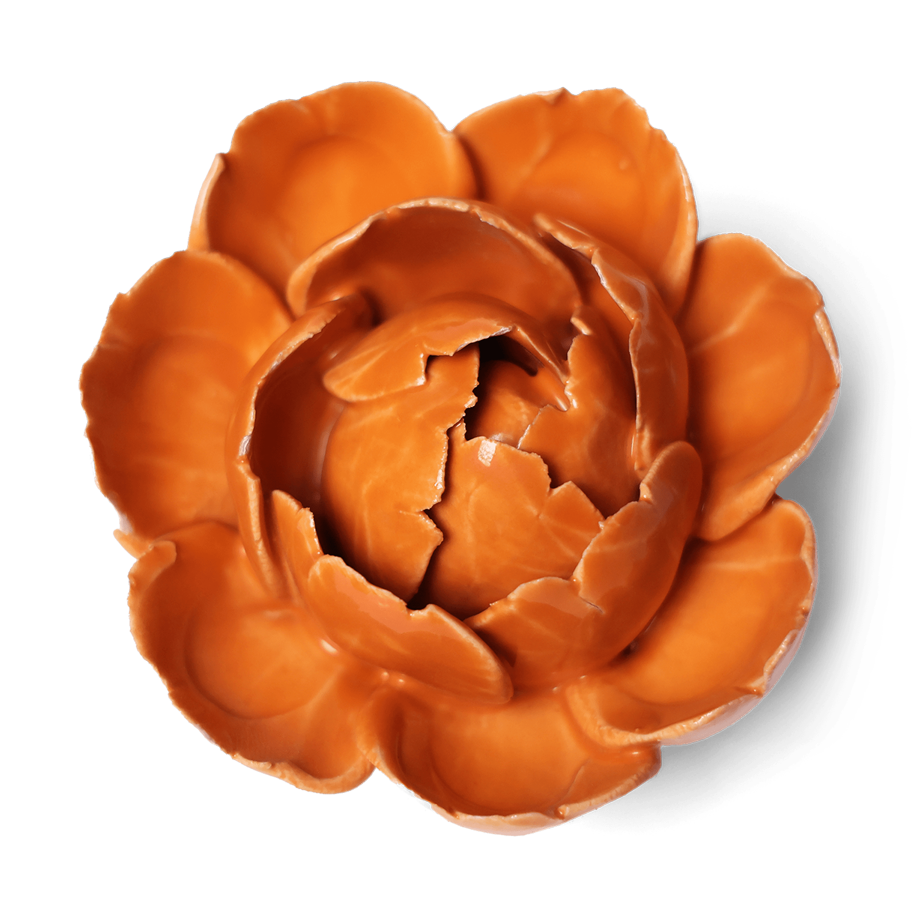 Ceramic Flower Peony Orange 6 - Chive Ceramics Studio - Ceramic Flowers - Chive US