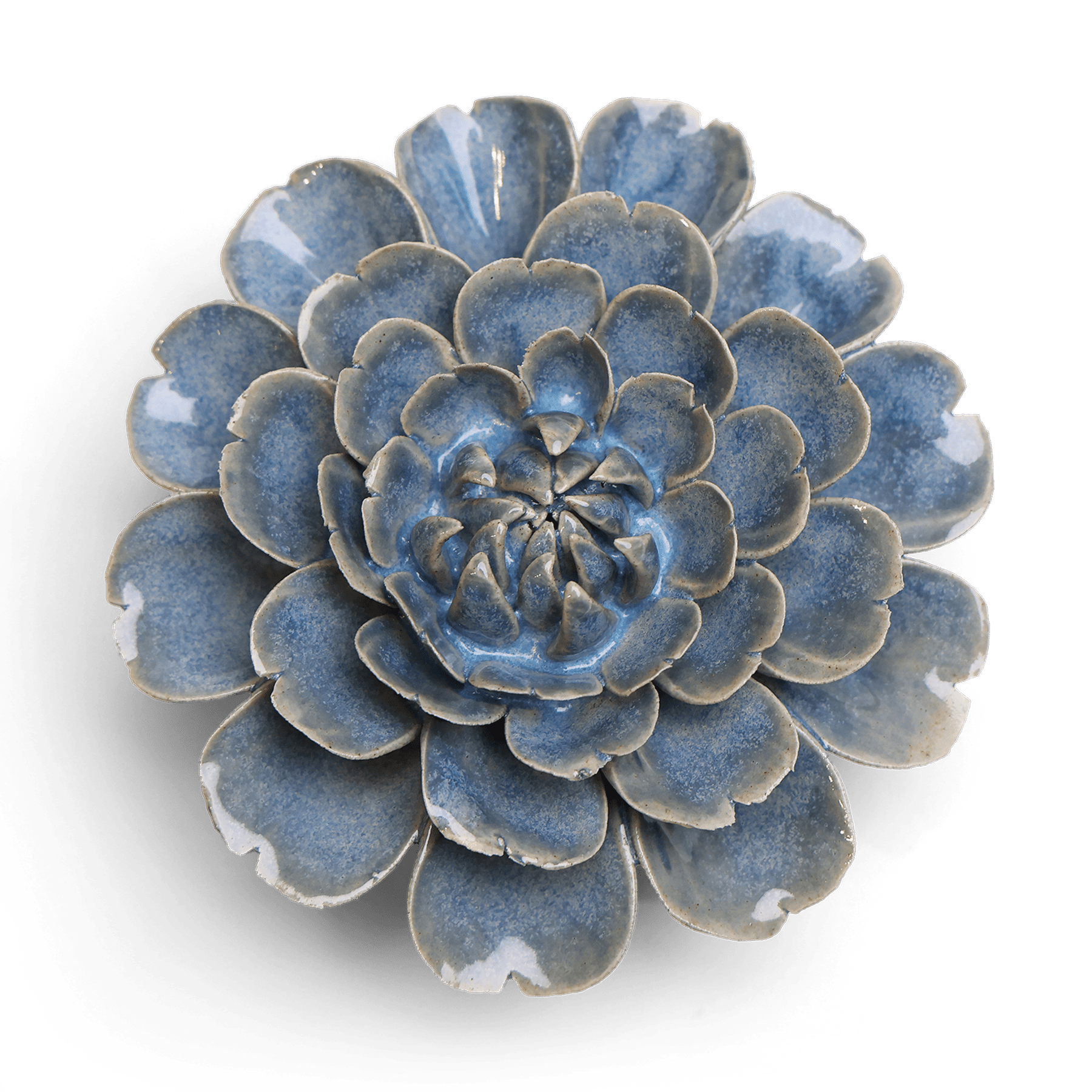 Japan Ceramic Flower Wall Art Blue Cosmos - Chive Ceramics Studio - Ceramic Flowers - Chive US