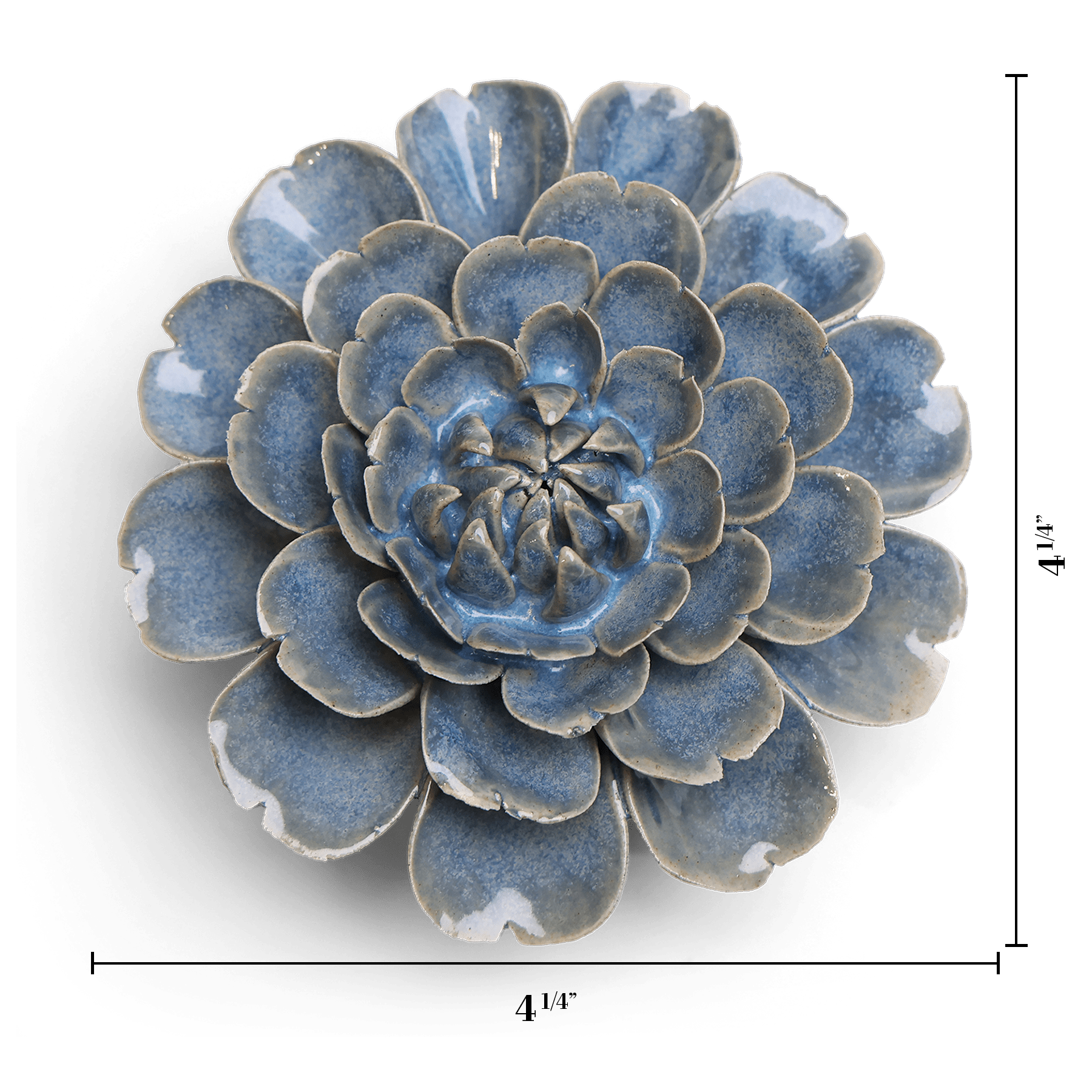 Japan Ceramic Flower Wall Art Blue Cosmos - Chive Ceramics Studio - Ceramic Flowers - Chive US