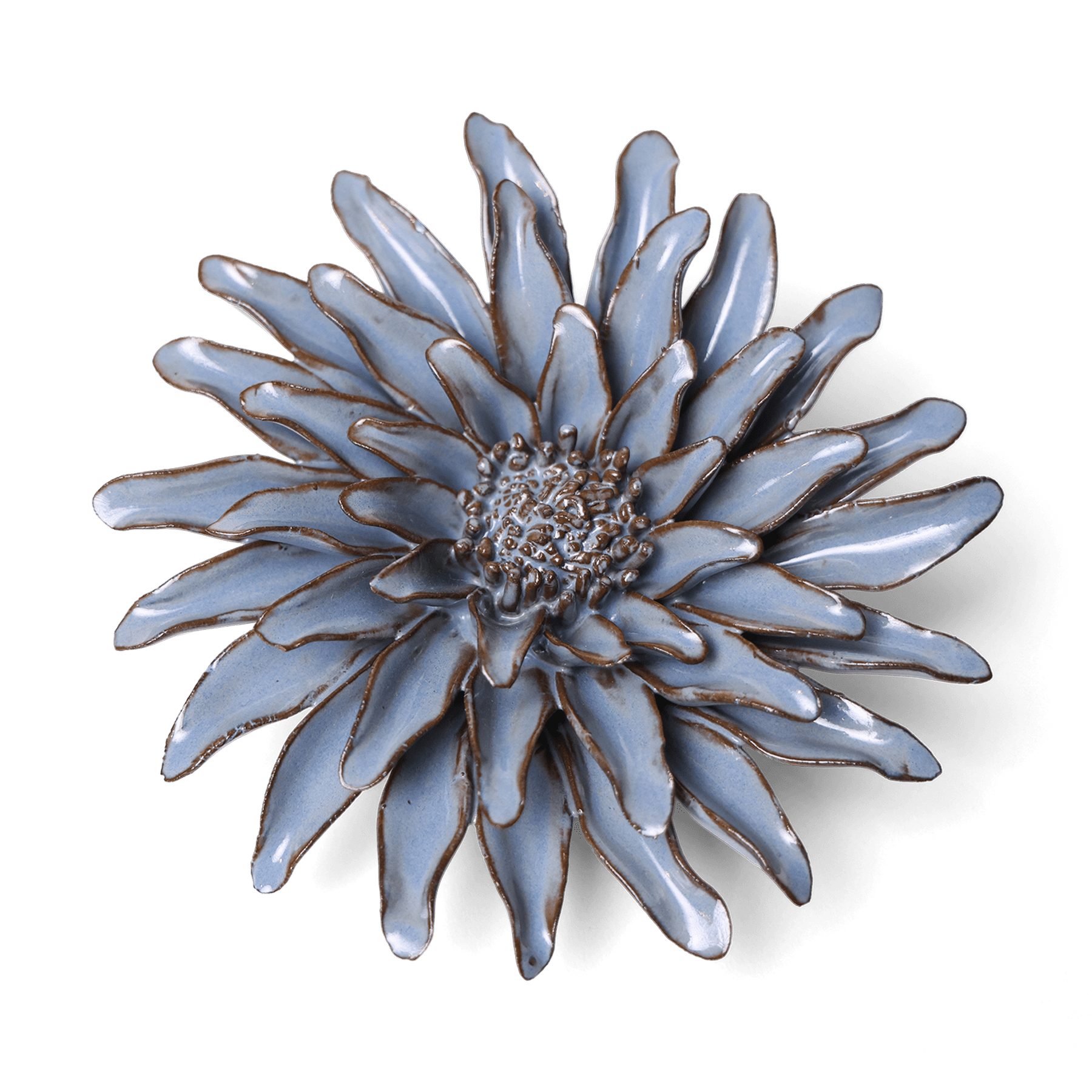 Japan Ceramic Flower Wall Art Grey Gerbera Daisy - Chive Ceramics Studio - Ceramic Flowers - Chive US