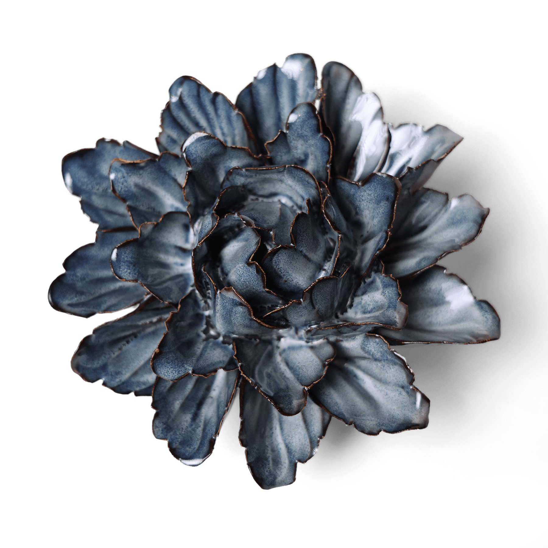 Japan Ceramic Flower Wall Art Blue Tree Peony - Chive Ceramics Studio - Ceramic Flowers - Chive US