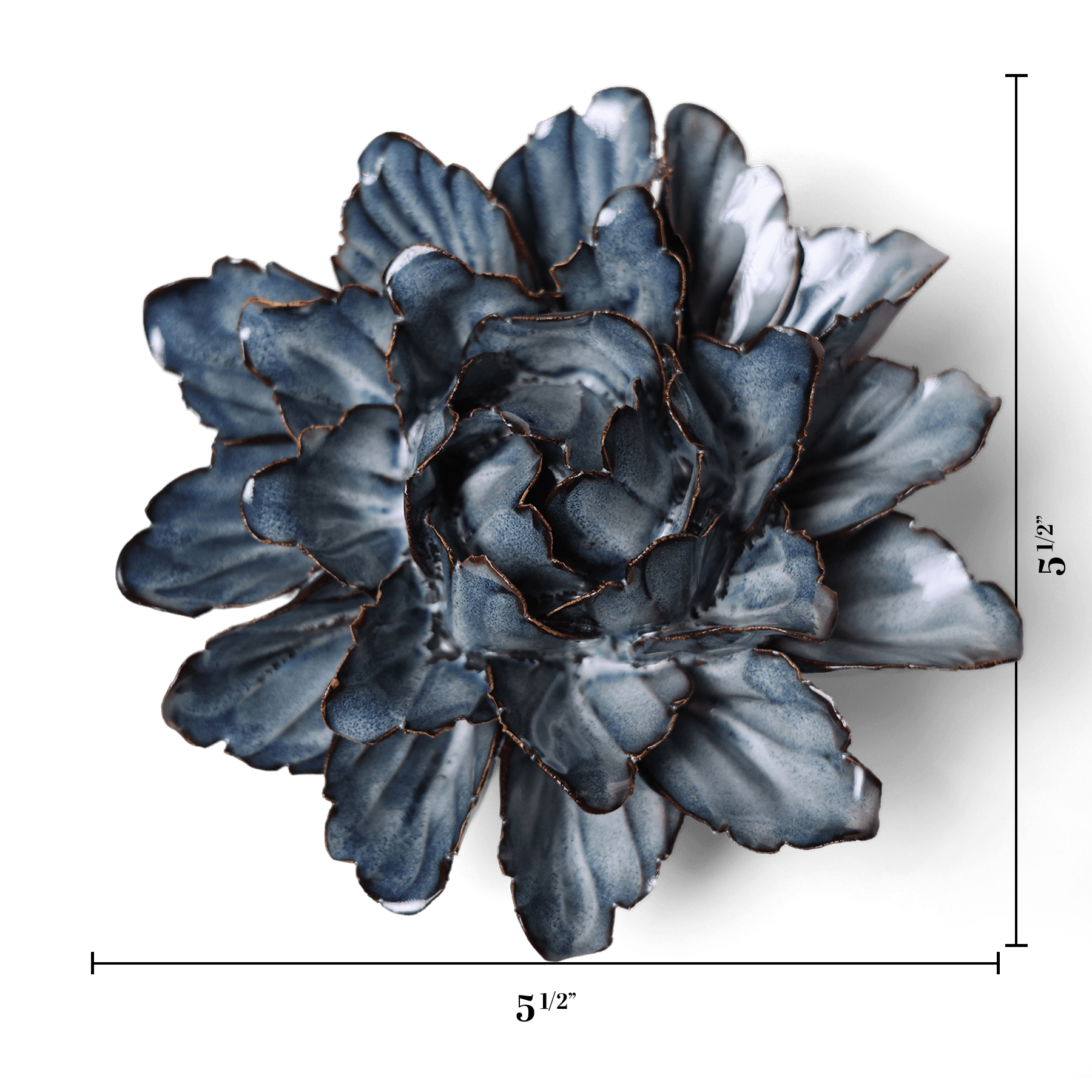 Japan Ceramic Flower Wall Art Blue Tree Peony - Chive Ceramics Studio - Ceramic Flowers - Chive US