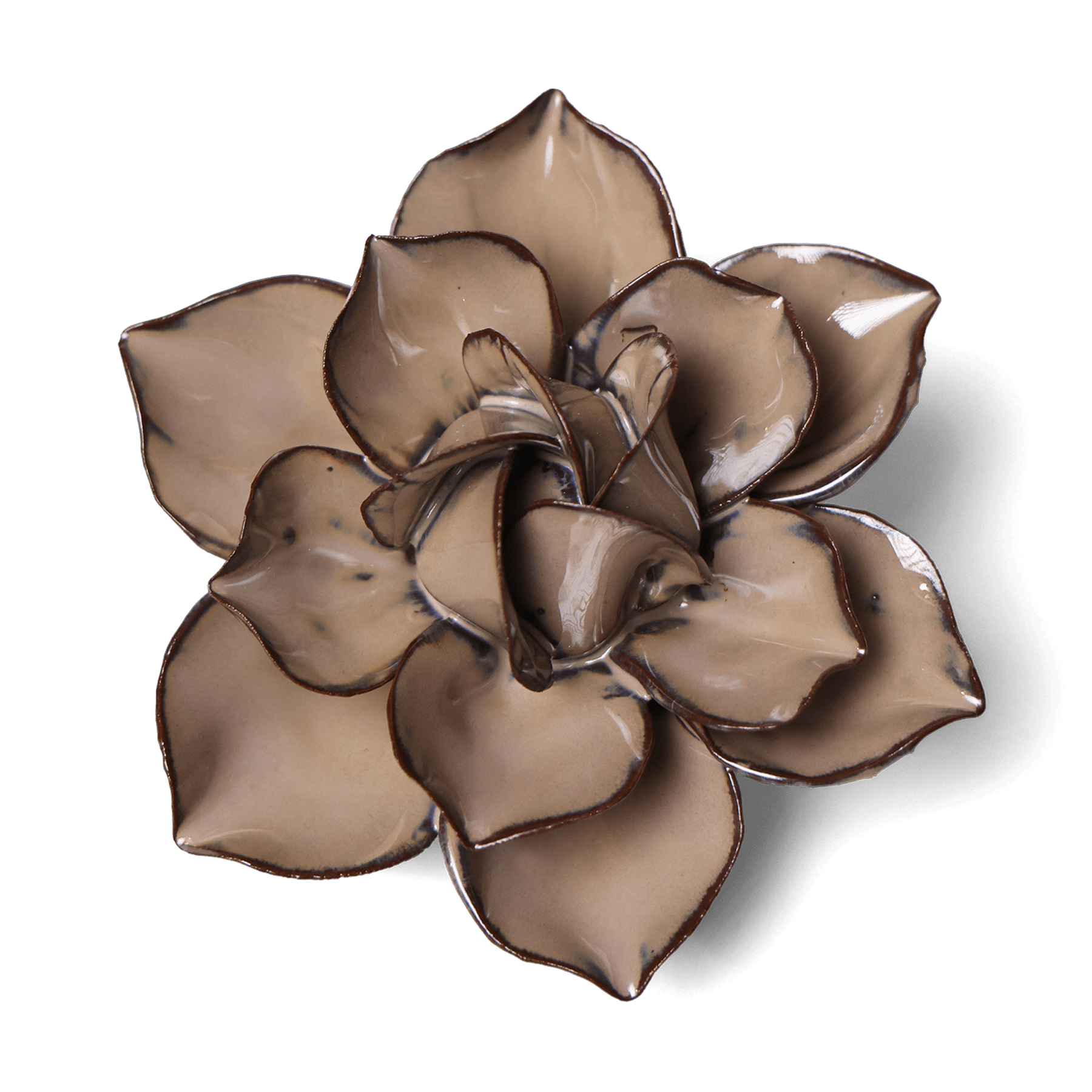 Japan Ceramic Flower Wall Art Brown Cactus Flower - Chive Ceramics Studio - Ceramic Flowers - Chive US