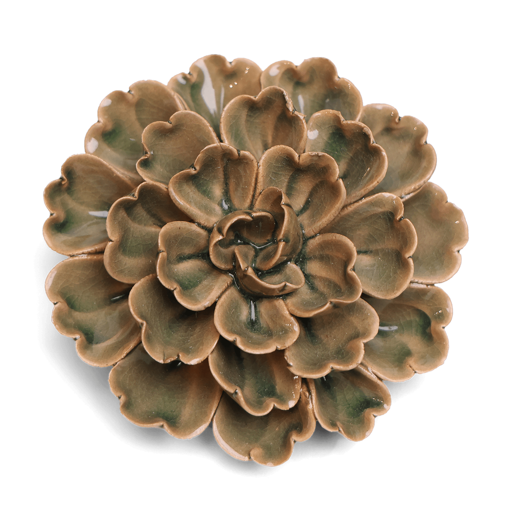 Japan Ceramic Flower Wall Art Olive Petunia - Chive Ceramics Studio - Ceramic Flowers - Chive US