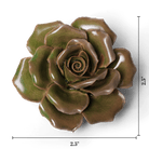 Ceramic Flower Wall Art Rose Green 9 - Chive Ceramics Studio - Ceramic Flowers - Chive US