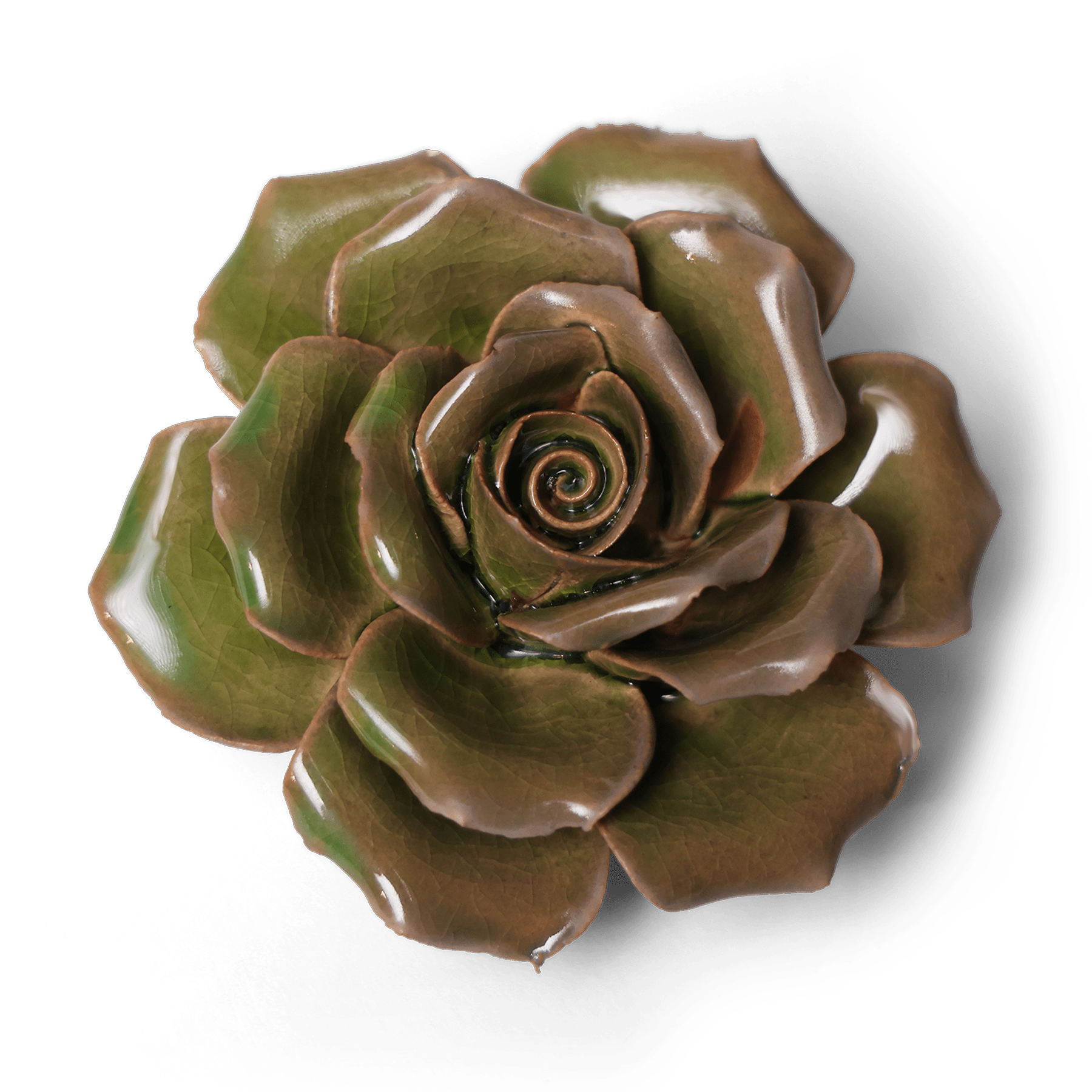 Ceramic Flower Rose Green 9 - Chive Ceramics Studio - Ceramic Flowers - Chive US