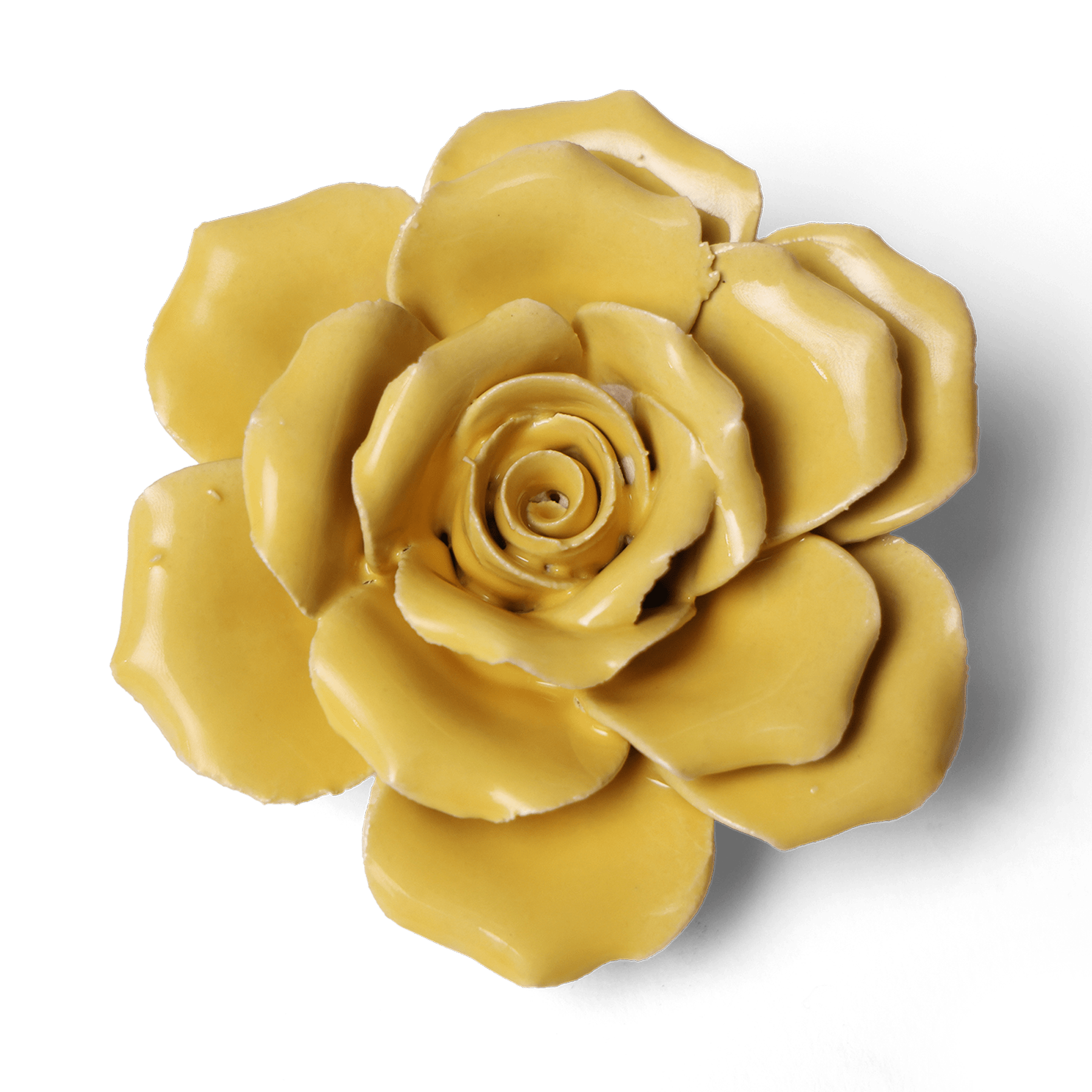 Ceramic Flower Wall Art Rose Yellow 9 - Chive Ceramics Studio - Ceramic Flowers - Chive US