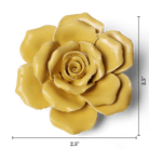 Ceramic Flower Wall Art Rose Yellow 9 - Chive Ceramics Studio - Ceramic Flowers - Chive US