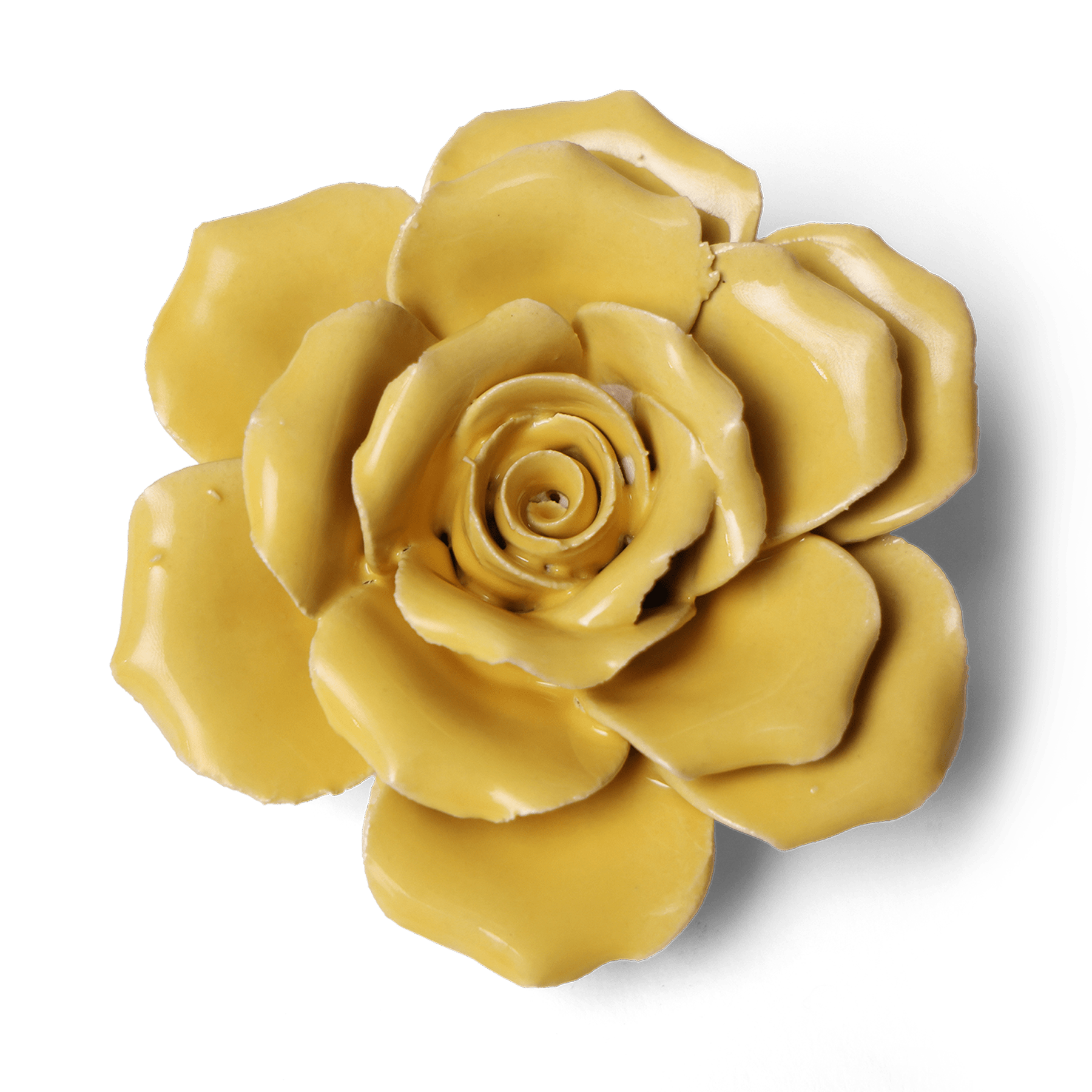 Ceramic Flower Rose Yellow 9 - Chive Ceramics Studio - Ceramic Flowers - Chive US