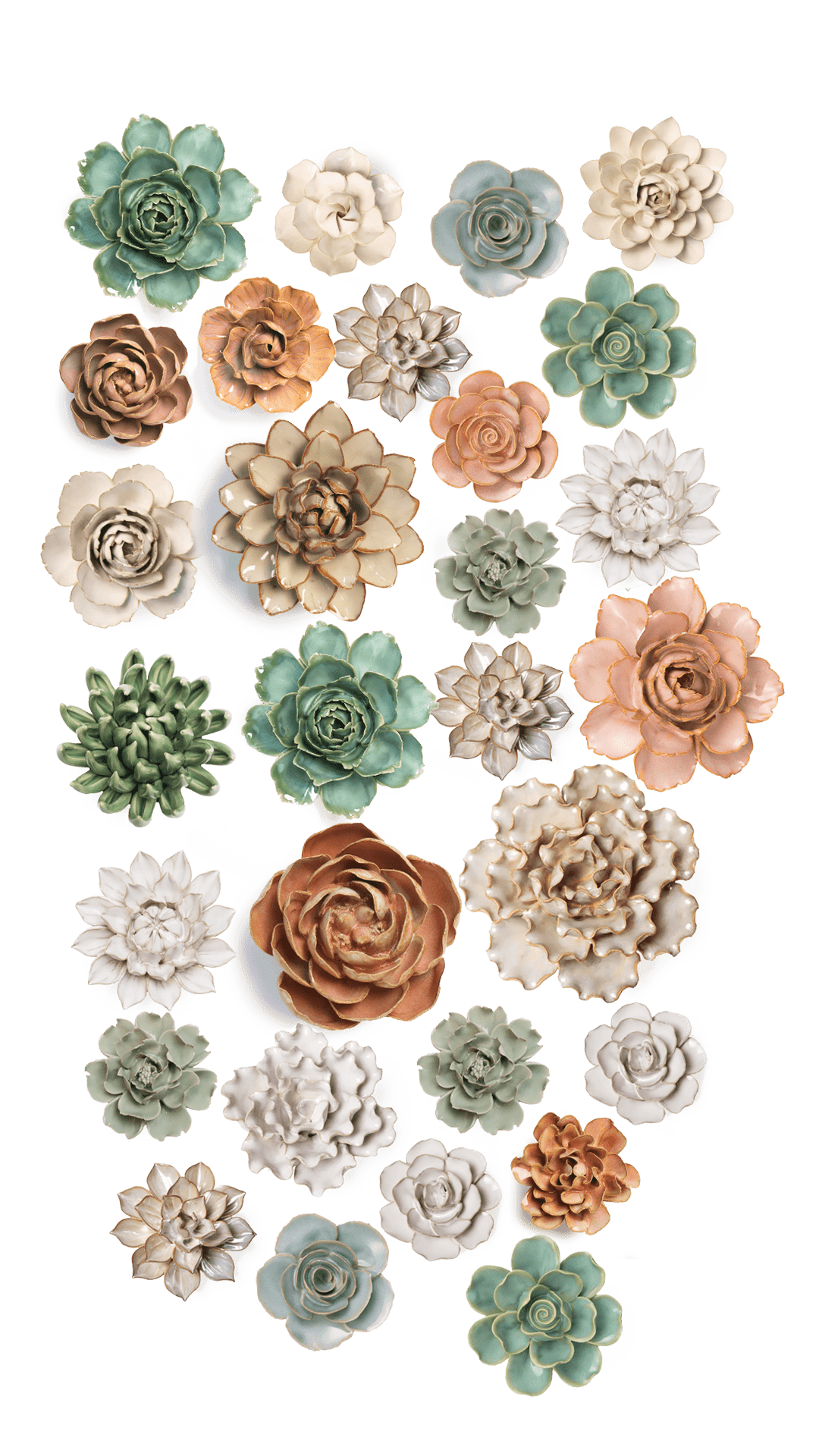 Carol's - 29 Piece Curated Set - Chive Ceramics Studio - Ceramic Flower Sets - Chive Ceramics Studio