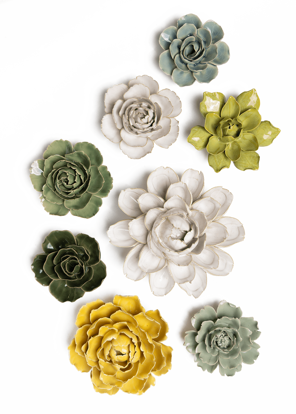 Hidcote Garden - 7 Piece Set - Chive Ceramics Studio - Ceramic Flower Sets - Chive Ceramics Studio