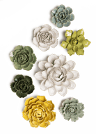 Hidcote Garden - 7 Piece Set - Chive Ceramics Studio - Ceramic Flower Sets - Chive Ceramics Studio