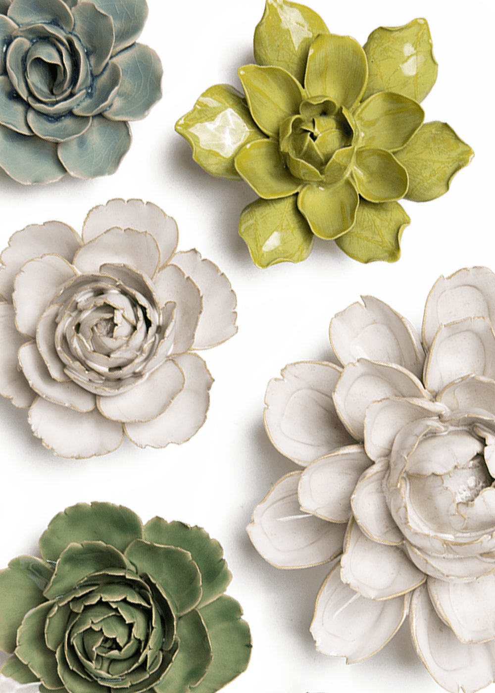 Hidcote Garden - 7 Piece Set - Chive Ceramics Studio - Ceramic Flower Sets - Chive Ceramics Studio