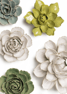Hidcote Garden - 7 Piece Set - Chive Ceramics Studio - Ceramic Flower Sets - Chive Ceramics Studio