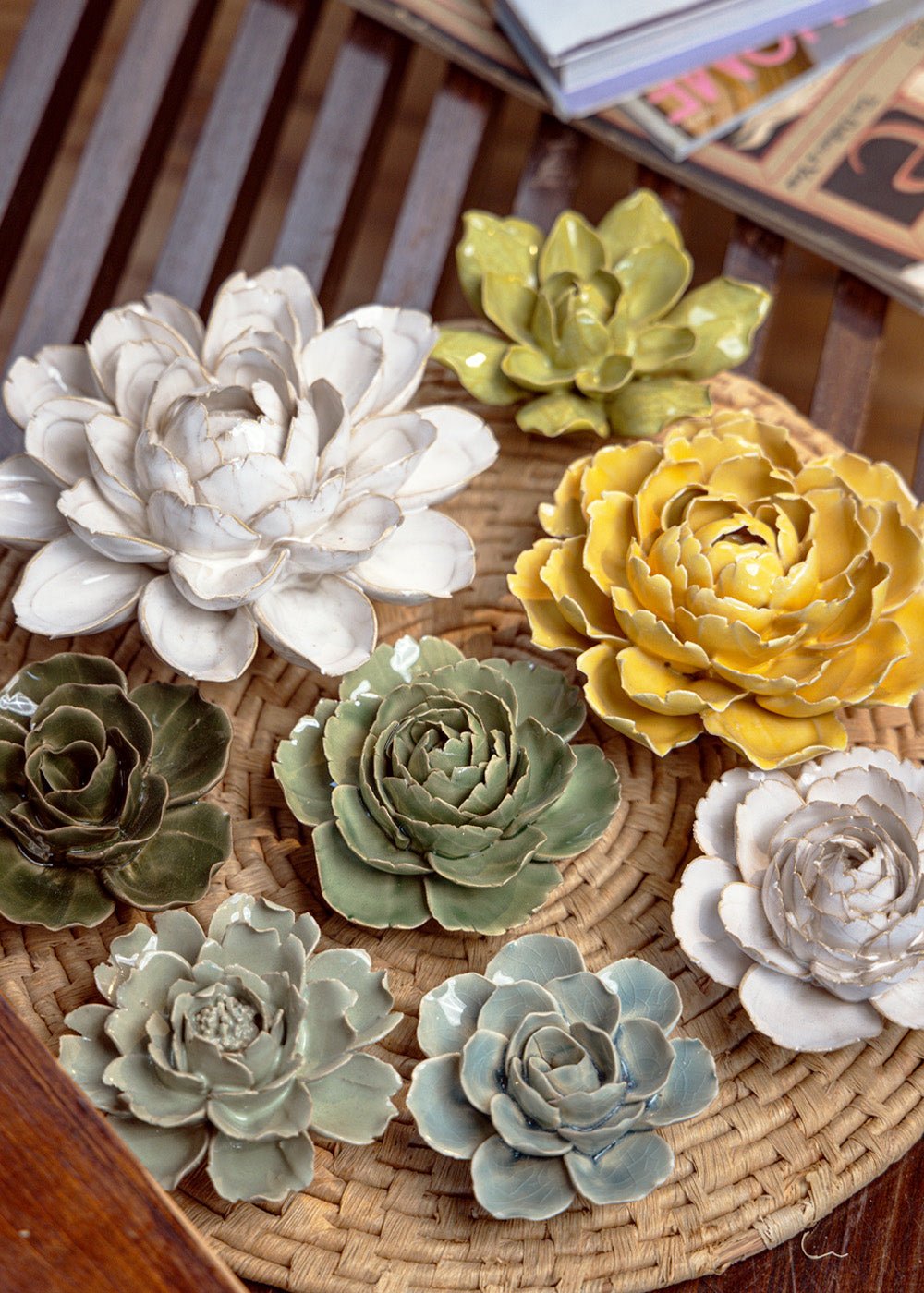 Hidcote Garden - 7 Piece Set - Chive Ceramics Studio - Ceramic Flower Sets - Chive Ceramics Studio