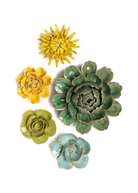 Sissinghurst Garden - 5 Piece Set - Chive Ceramics Studio - Ceramic Flower Sets - Chive Ceramics Studio