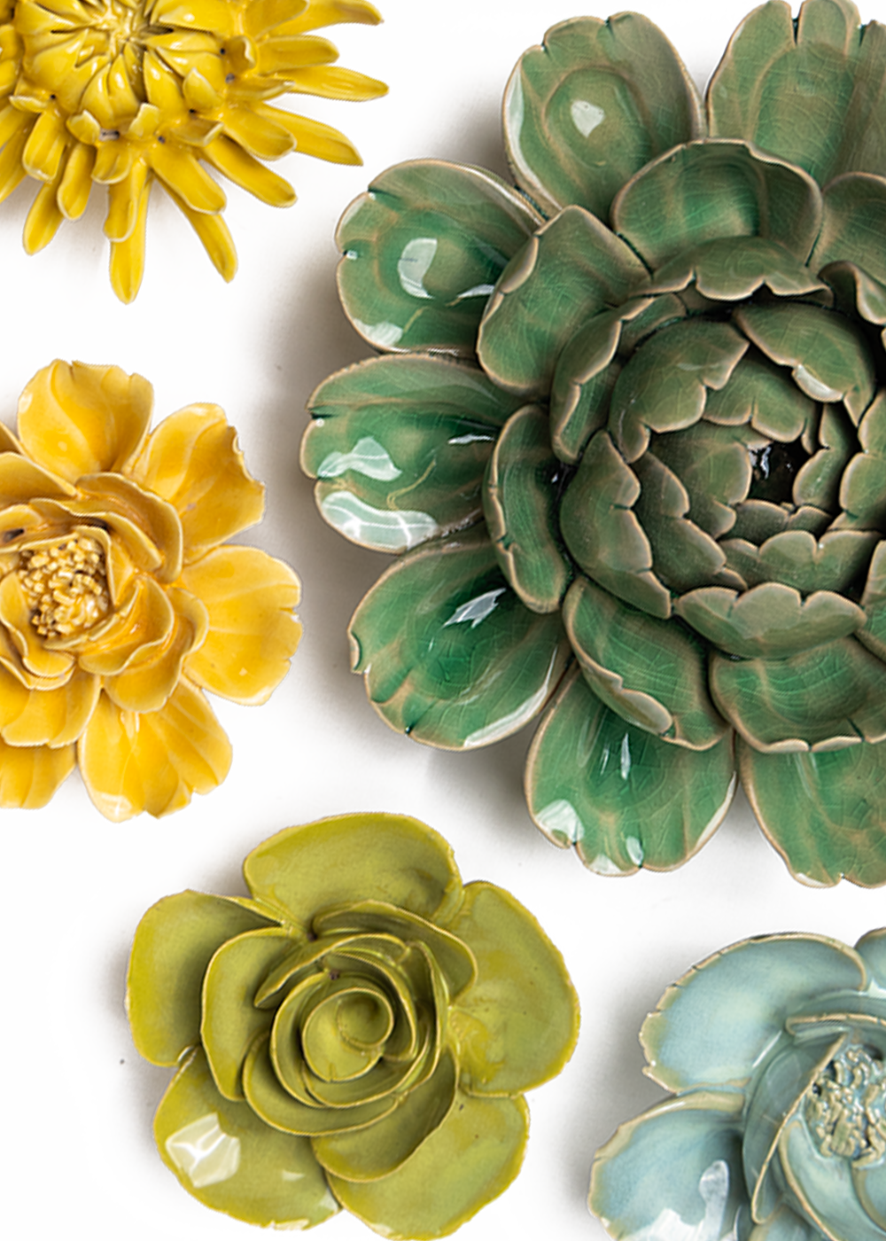 Sissinghurst Garden - 5 Piece Set - Chive Ceramics Studio - Ceramic Flower Sets - Chive Ceramics Studio