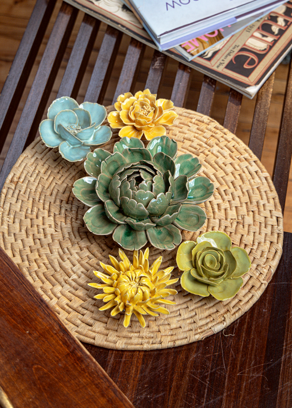 Sissinghurst Garden - 5 Piece Set - Chive Ceramics Studio - Ceramic Flower Sets - Chive Ceramics Studio