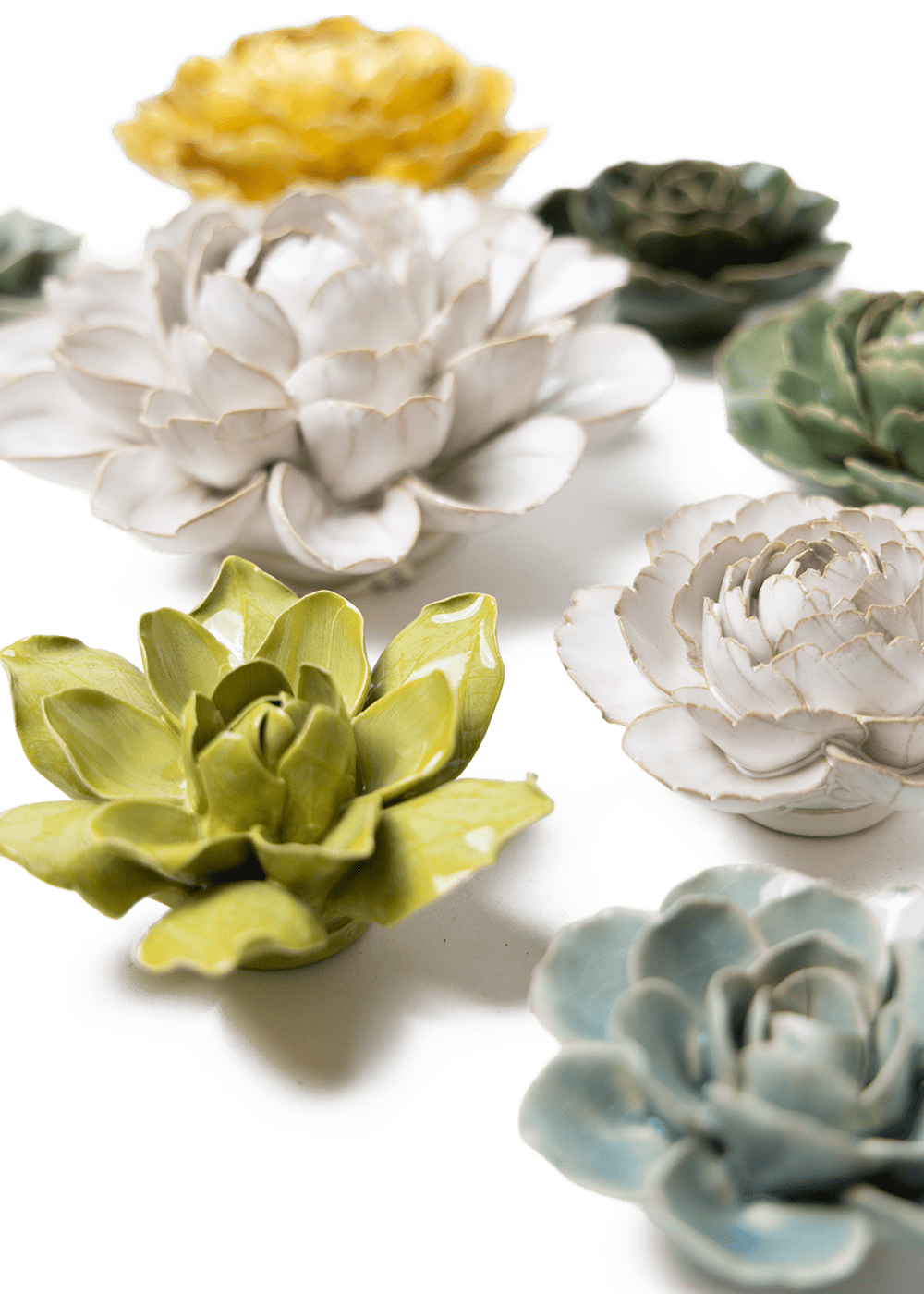 Hidcote Garden - 7 Piece Set - Chive Ceramics Studio - Ceramic Flower Sets - Chive Ceramics Studio