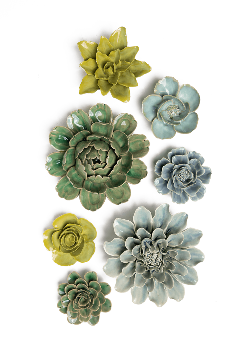Yorkshire - 7 Piece Set - Chive Ceramics Studio - Ceramic Flower Sets - Chive Ceramics Studio