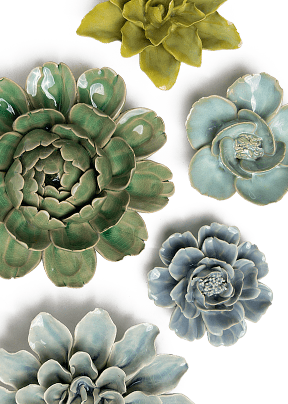 Yorkshire - 7 Piece Set - Chive Ceramics Studio - Ceramic Flower Sets - Chive Ceramics Studio