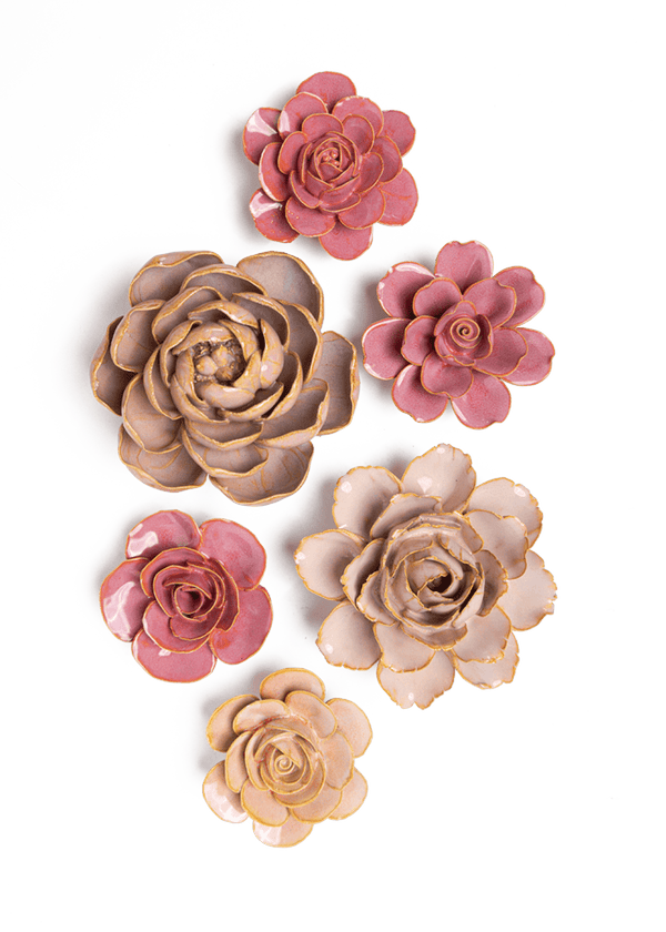 Gerberoy - 6 Piece Set - Chive Ceramics Studio - Ceramic Flower Sets - Chive Ceramics Studio