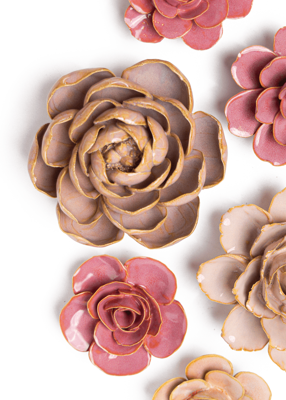 Gerberoy - 6 Piece Set - Chive Ceramics Studio - Ceramic Flower Sets - Chive Ceramics Studio