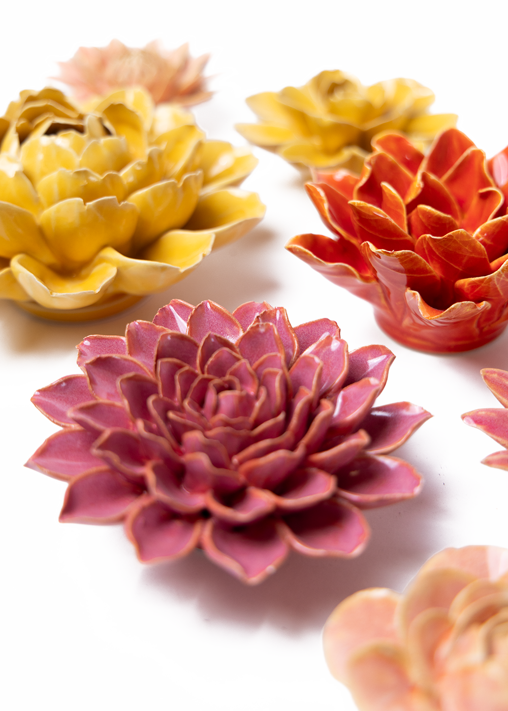 Monet's Garden - 7 Piece Set - Chive Ceramics Studio - Ceramic Flower Sets - Chive Ceramics Studio