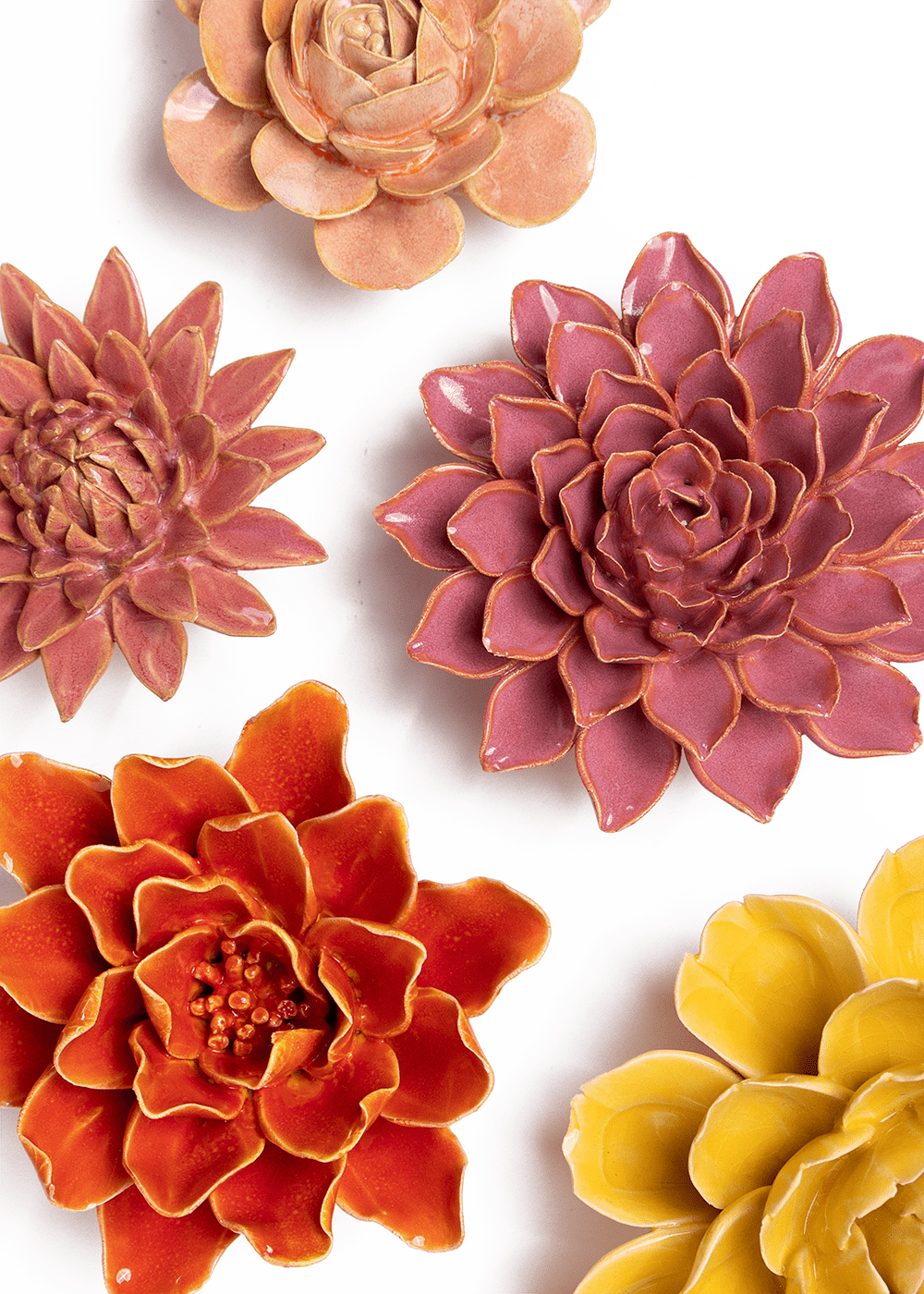 Monet's Garden - 7 Piece Set - Chive Ceramics Studio - Ceramic Flower Sets - Chive Ceramics Studio